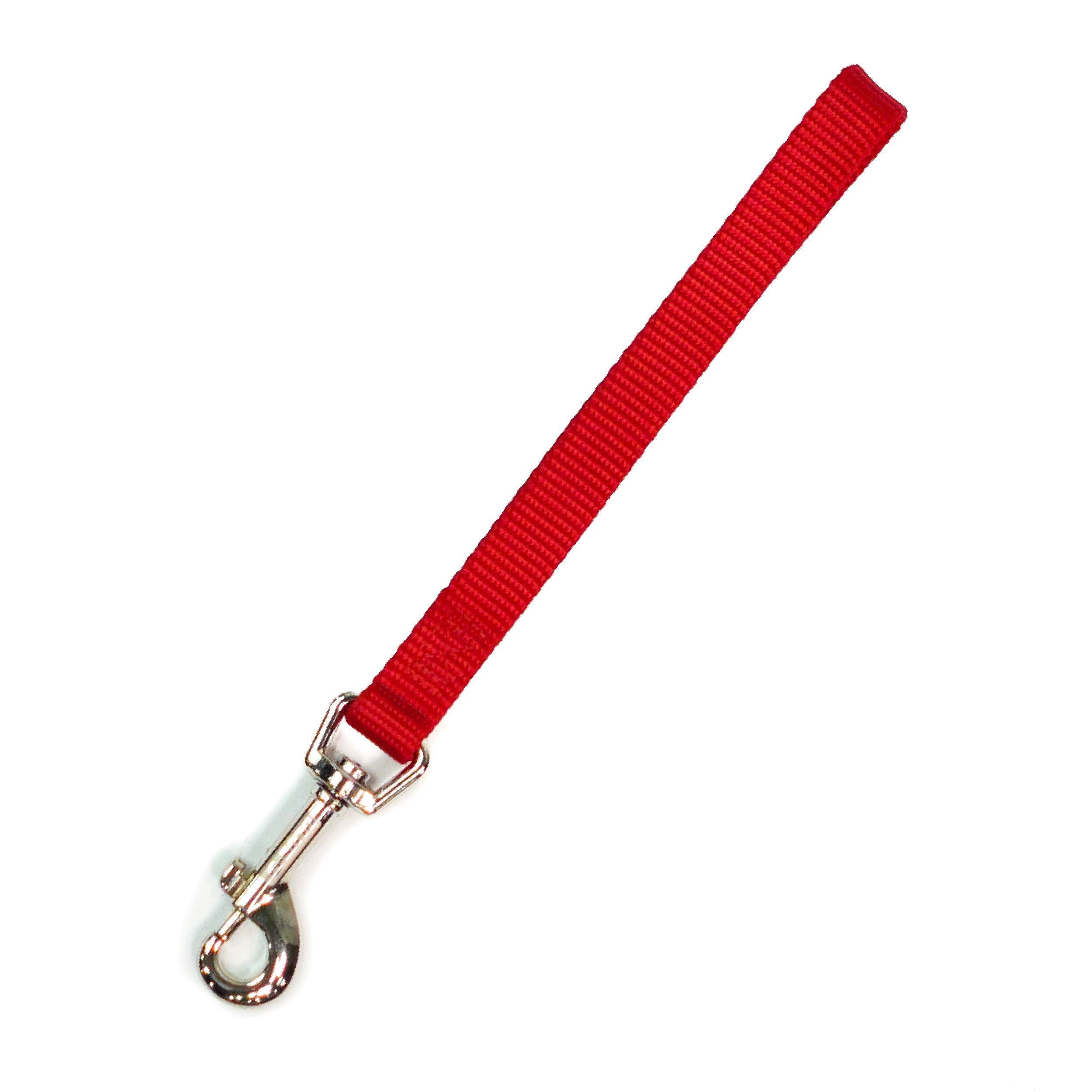 Blue-9 Dog Training Leash, 9 Inch Tab Lead For Obedience, Recall, And Agility Training, Made In The Usa, Red