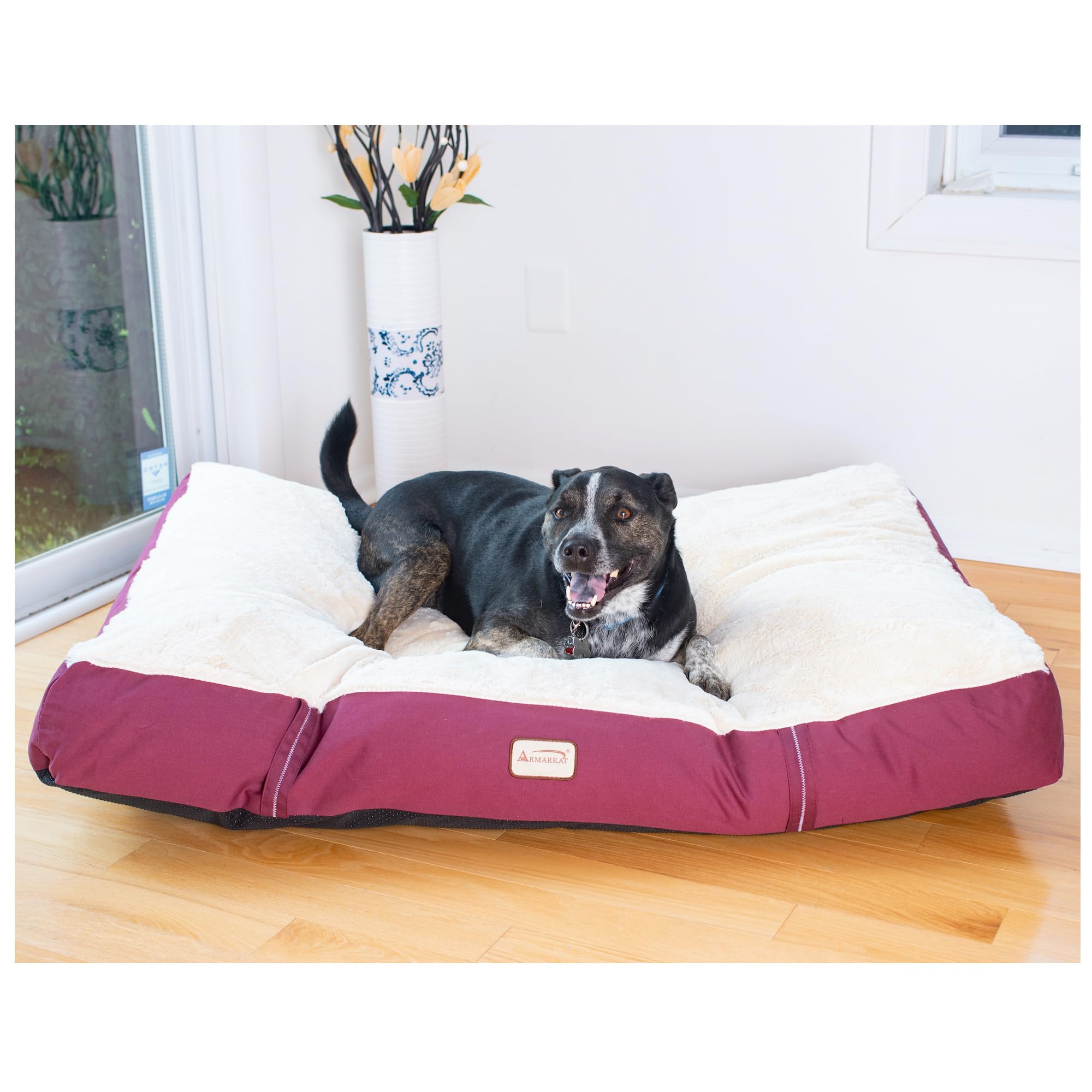 Armarkat Pet Bed Mat 39-Inch by 28-Inch by 7-Inch, M02HJH/MB-Large, Ivory