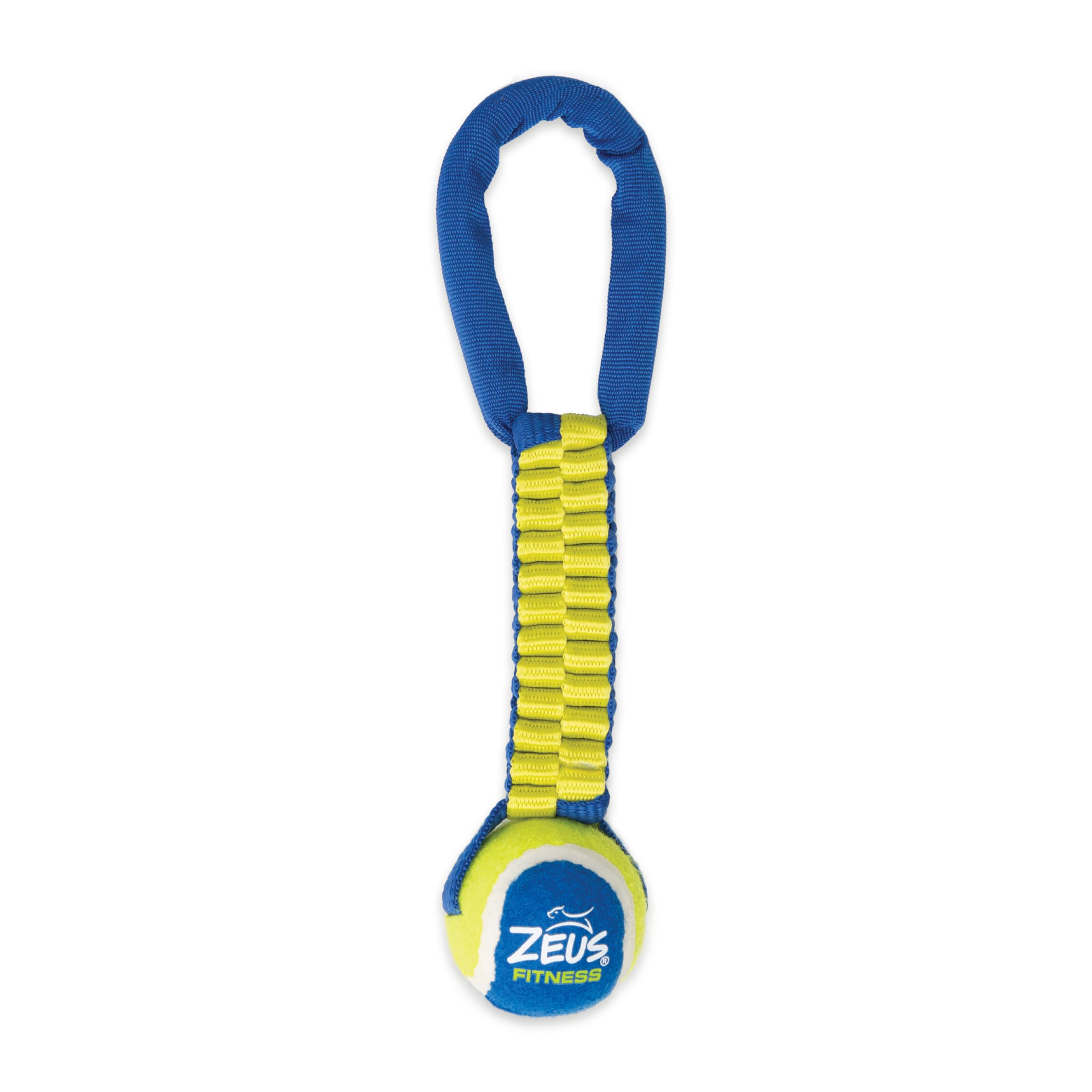 Zeus Rope And Tennis Ball Dog Toy | Nylon Twist Tug Toy For Training, Chewing & Active Play | Durable Rope Tug With Tennis Ball 