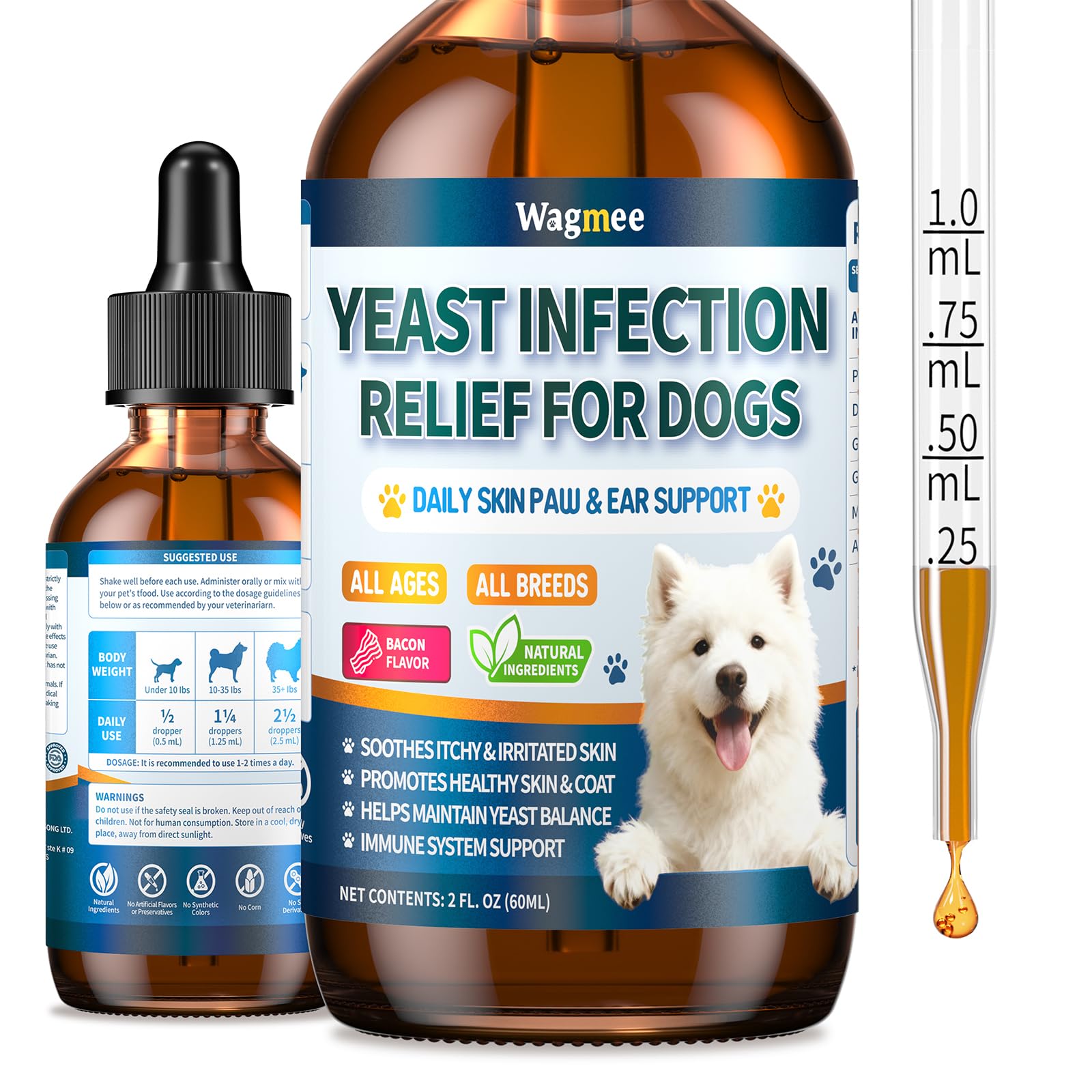 Natural Yeast Relief for Dogs, Supports Itch & Allergy Relief, Eases Ear Paw Discomfort for Dog, Supports Immune System Yeast In