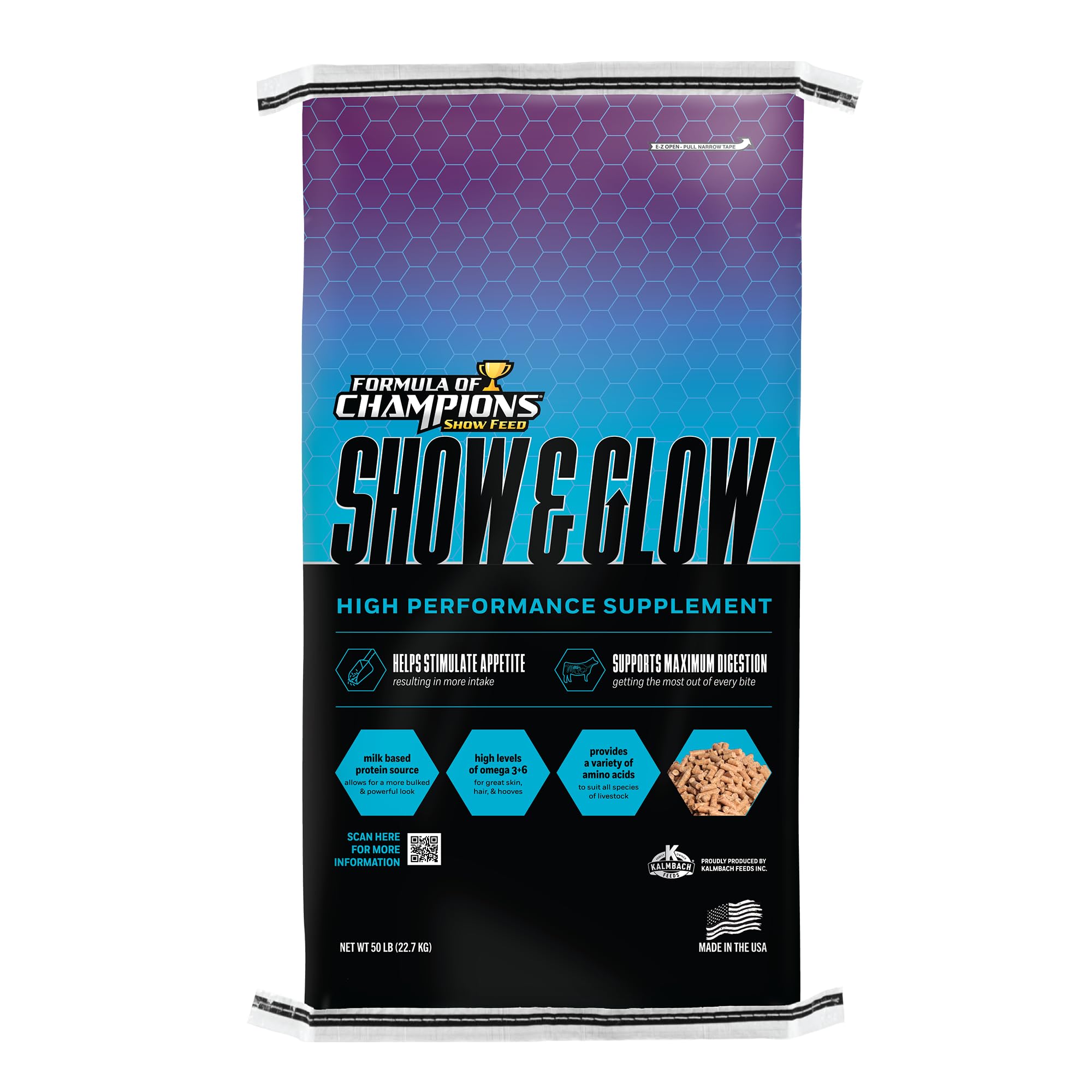 Kalmbach Feeds Formula Of Champions Show And Glow, 50 Lb