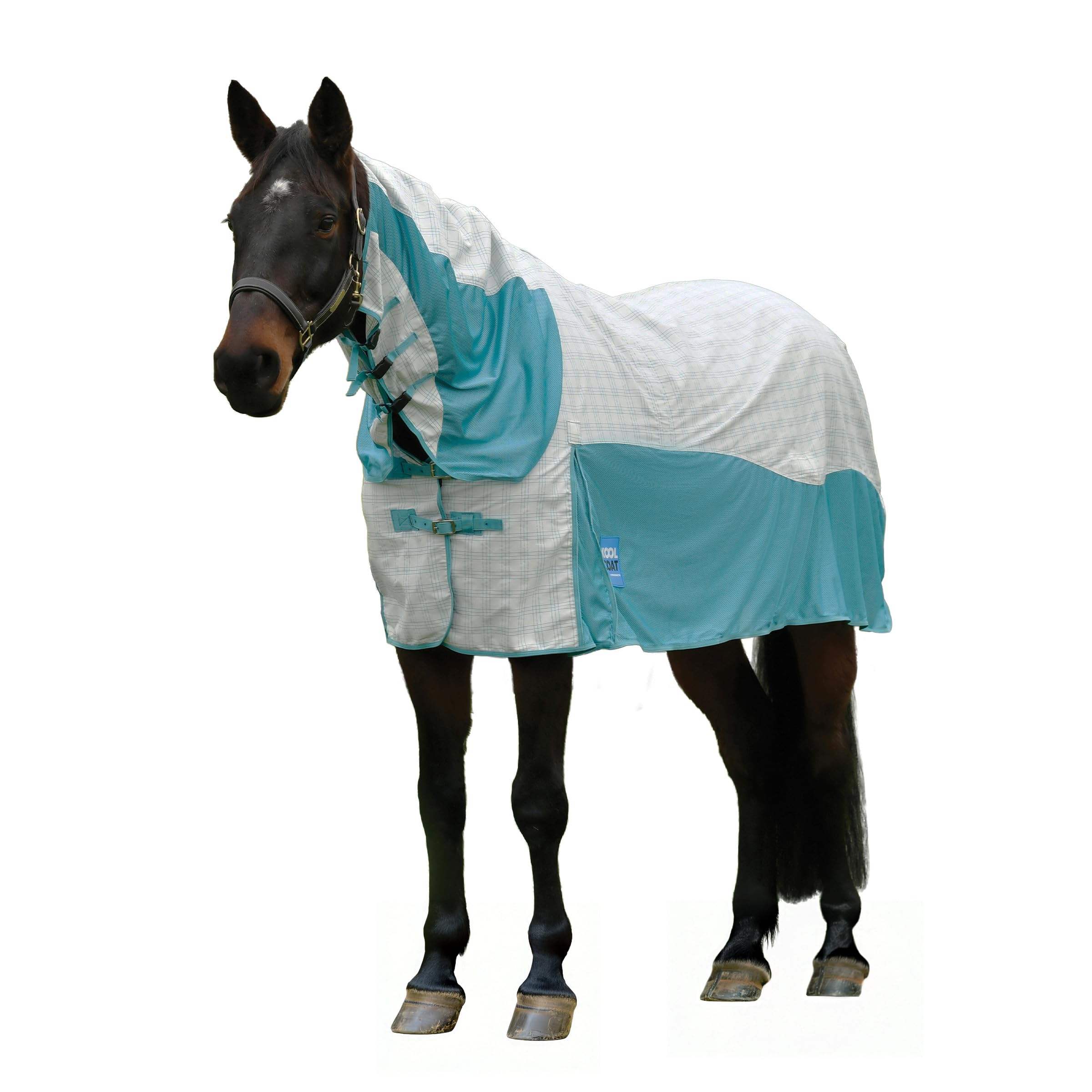 Kool Coat Cotton Airstream Ii Detach-A-Neck White/Mint 66''