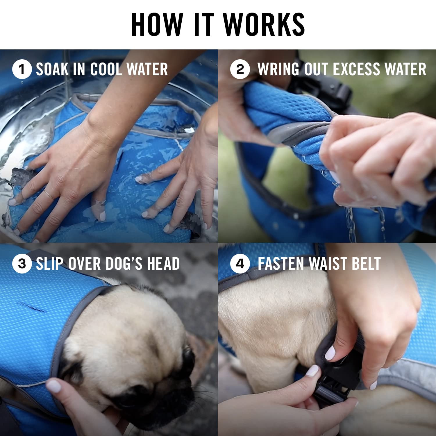 Canada Pooch Dog Cooling Vest - Evaporative Cooling Vest For Dogs With Breathable Mesh Material & Reflective Lining, Adjustable Dog Cooling Vest Great For Dogs (28 (27-29' Back Length), Aqua)