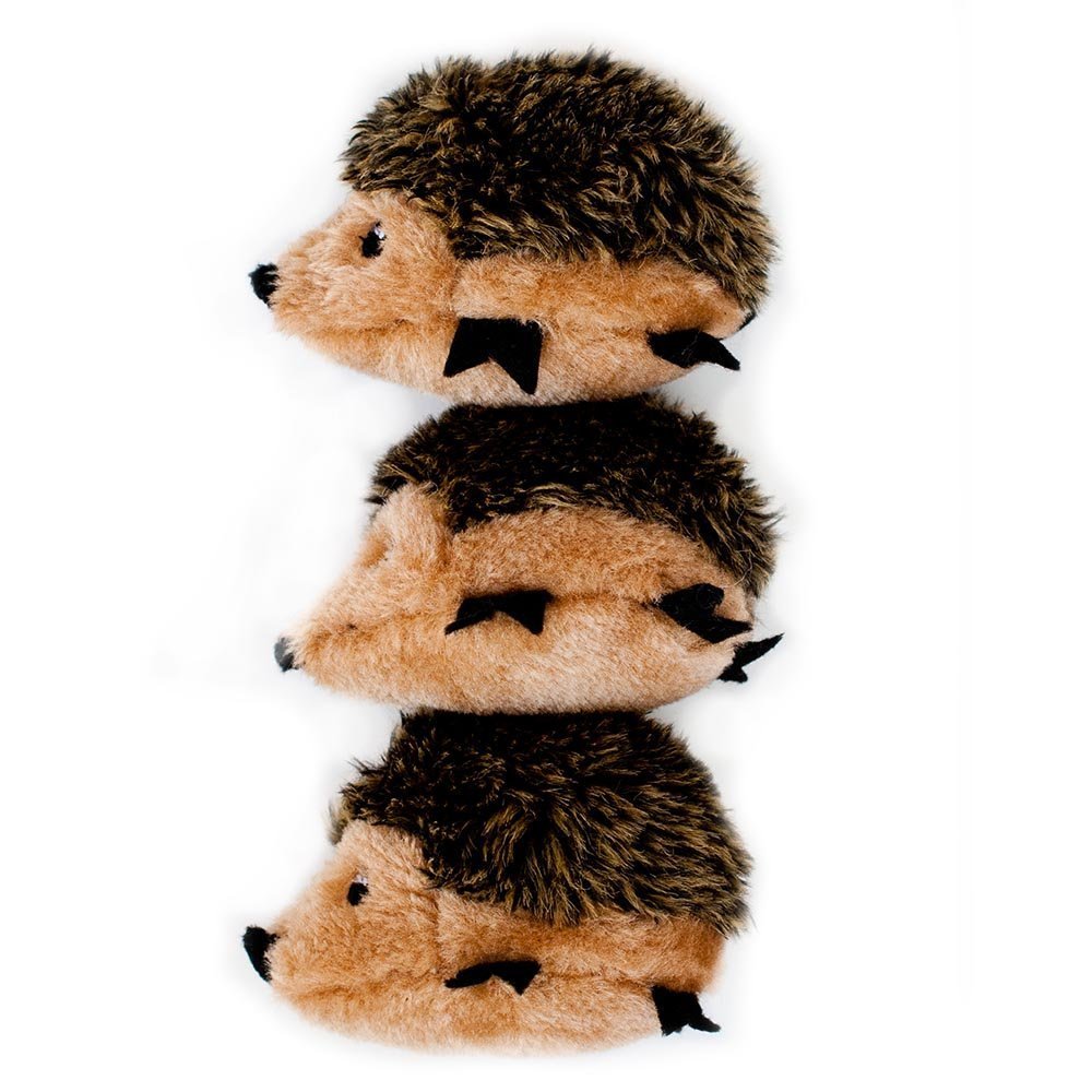 Zippypaws - Woodland Friends Burrow, Interactive Squeaky Hide And Seek Plush Dog Toy - Chipmunk Miniz, 3 Pack
