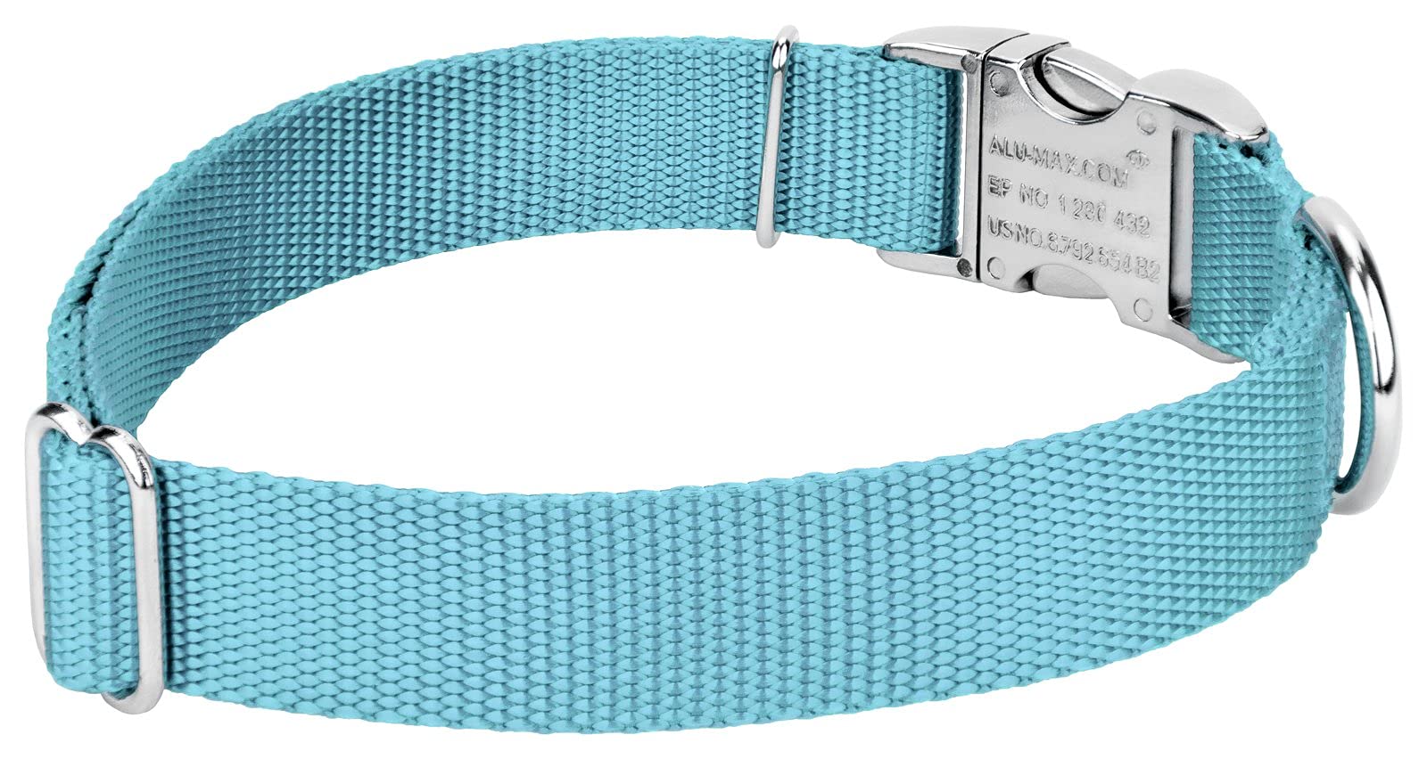 Country Brook Design - Vibrant 30+ Color Selection - Premium Nylon Dog Collar With Metal Buckle (Medium, 3/4 Inch, Ocean Blue)