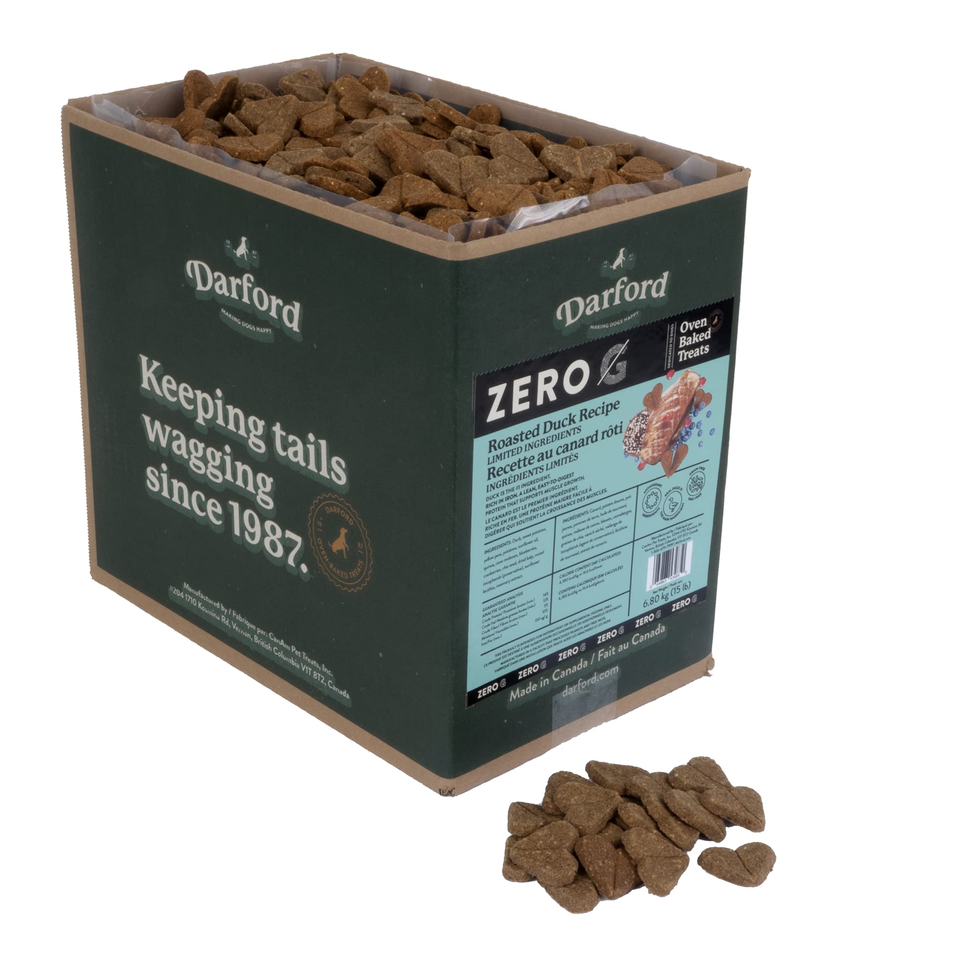Zero/G Roasted Duck Dog Treats, Mini/15 lb