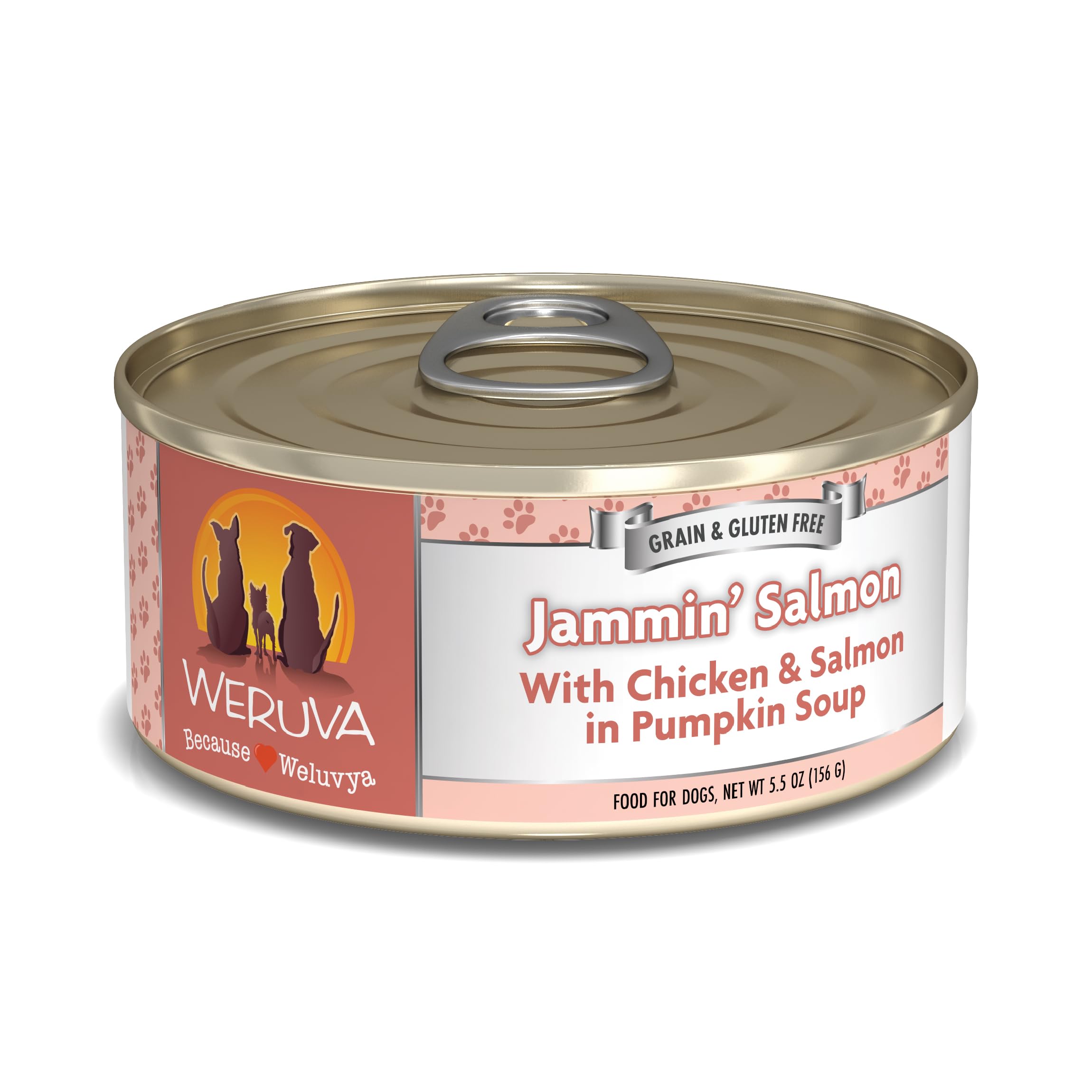 Weruva Classic Dog Food, Jammin Salmon with Chicken & Salmon in Gravy, 5.5oz Can (Pack of 24)