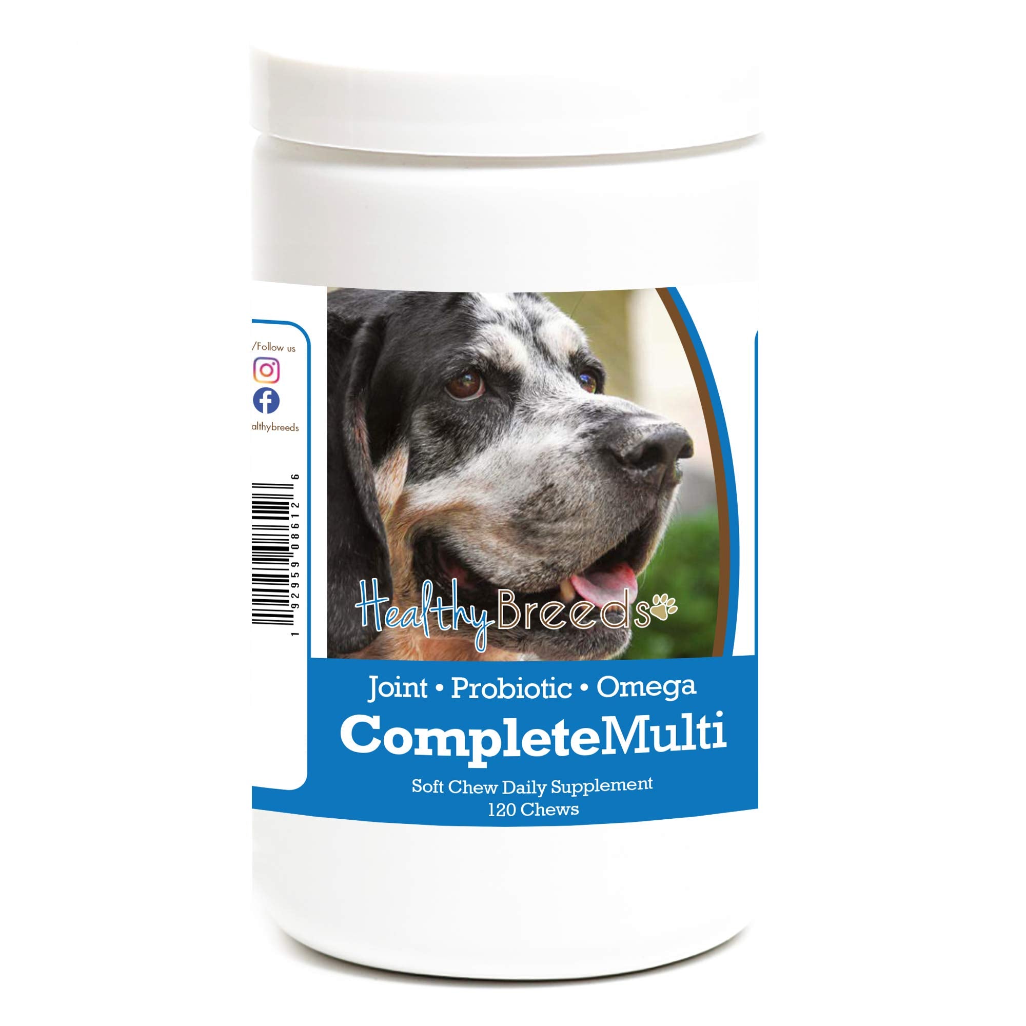 Healthy Breeds Bluetick Coonhound All in One Multivitamin Soft Chew 120 Count