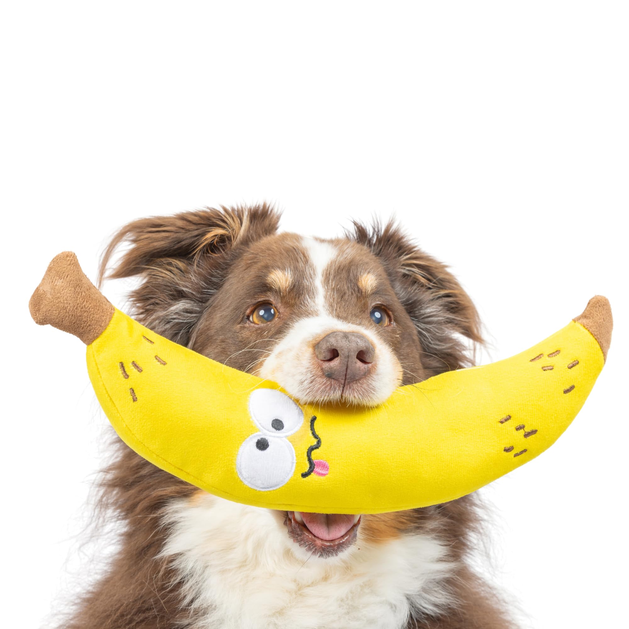 Huxley & Kent For Dogs - Bruiser Banana (Small) - Power Plush Dog Toy With Squeaker - Fun, Durable - H&K Squeaky Dog Toy