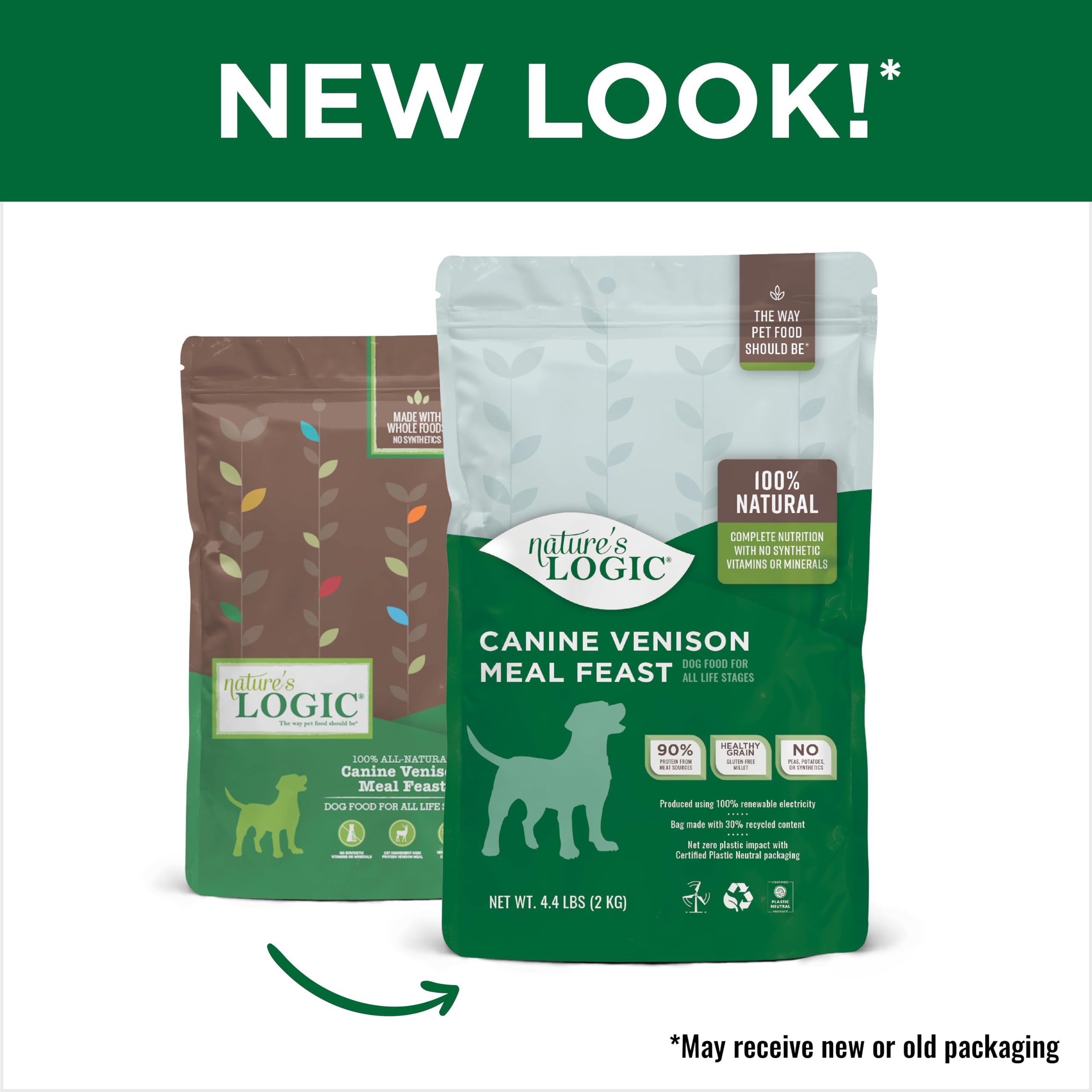 NatureS Logic Venison Dry Dog Food, 4.4-Pound Bag