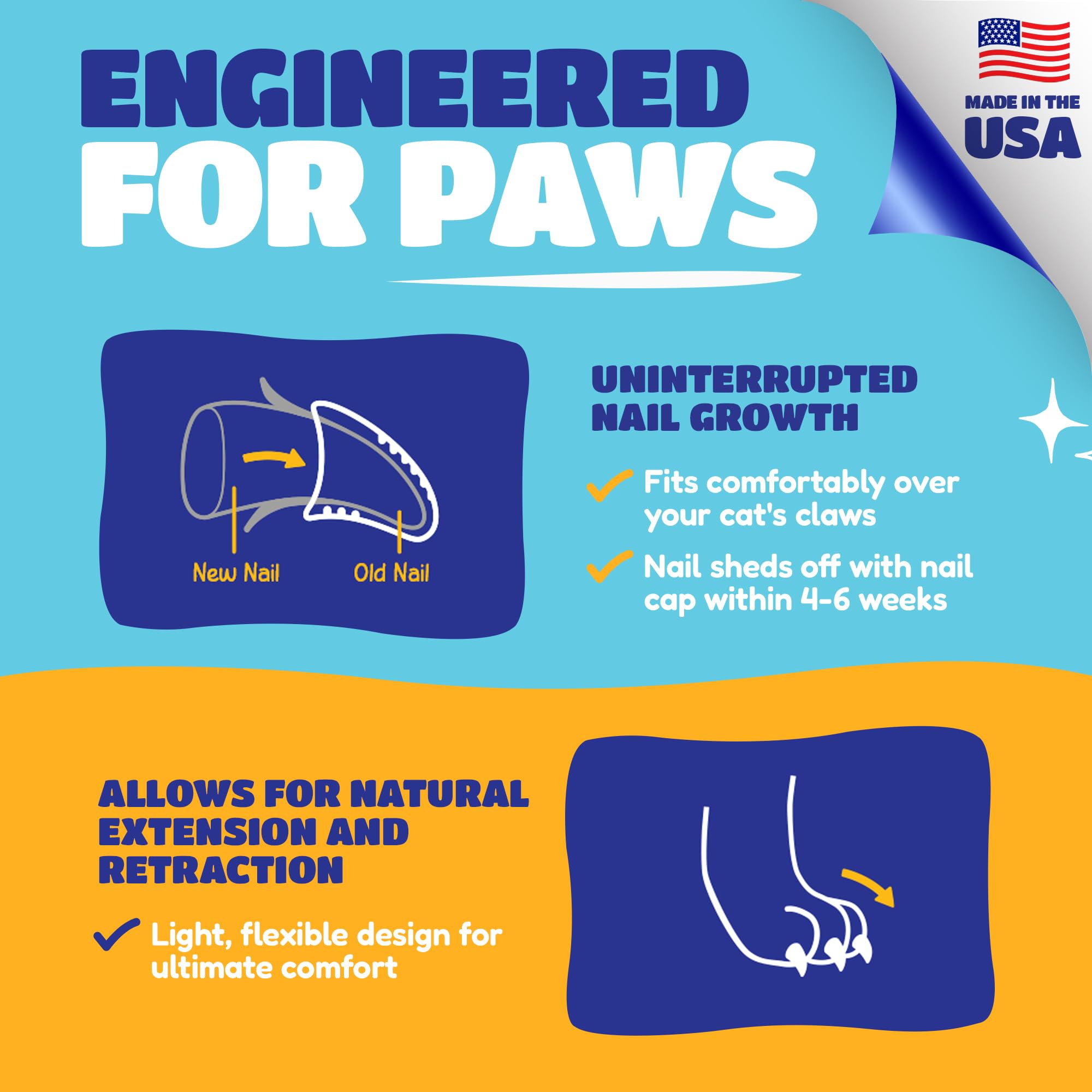Feline Soft Claw Nail Caps M Blu Sprk