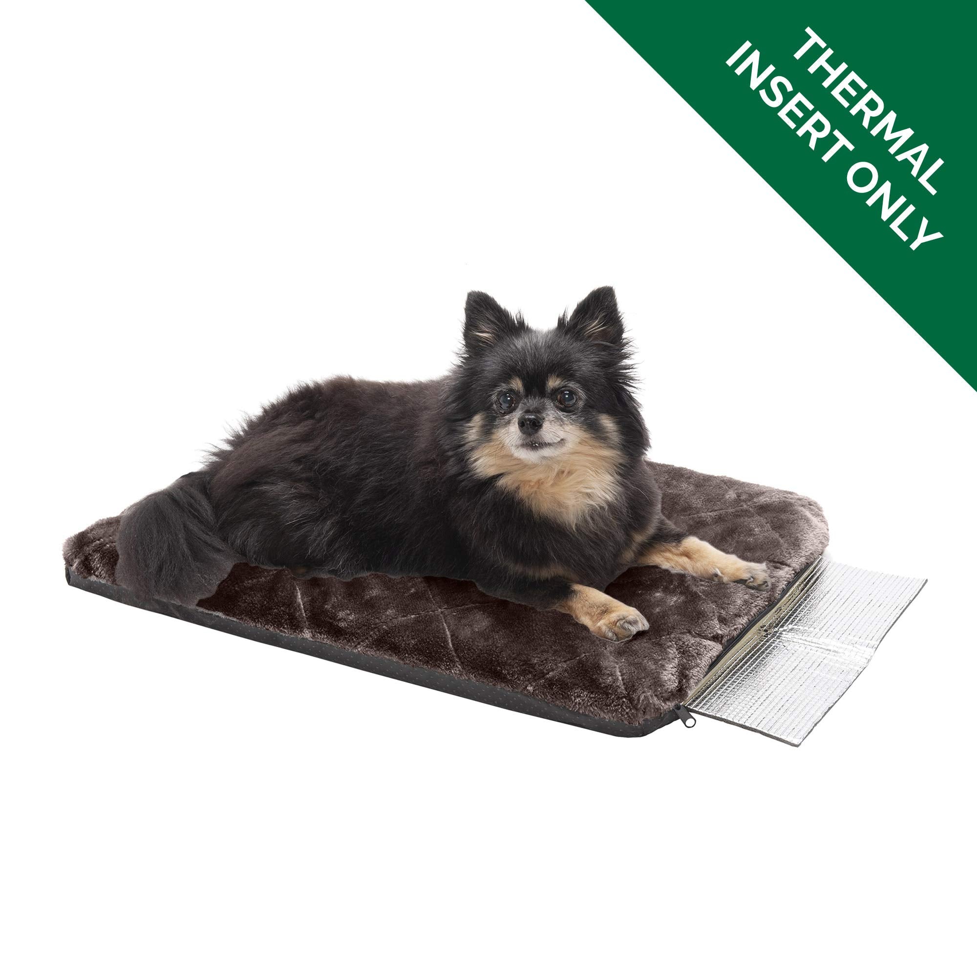 Furhaven Self-Warming Mat For Dogs Beds & Blankets, Electricity-Free & Reflects Body Heat - Thermapup Reflective Thermal Insert - Silver, Small