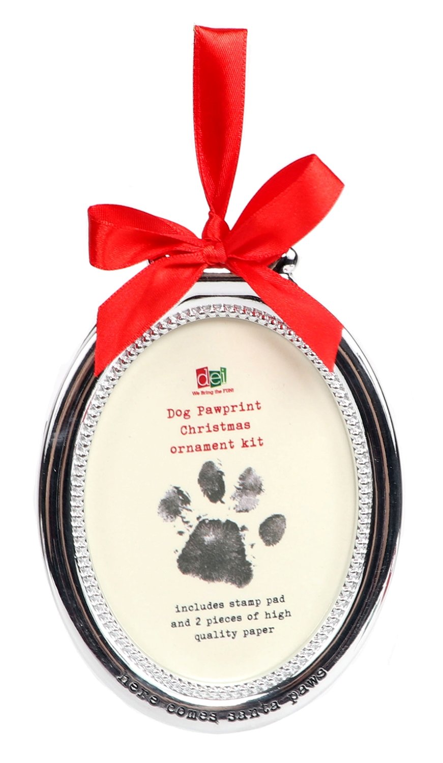 Pet Holiday Ornament Pawprint Stamp Kit