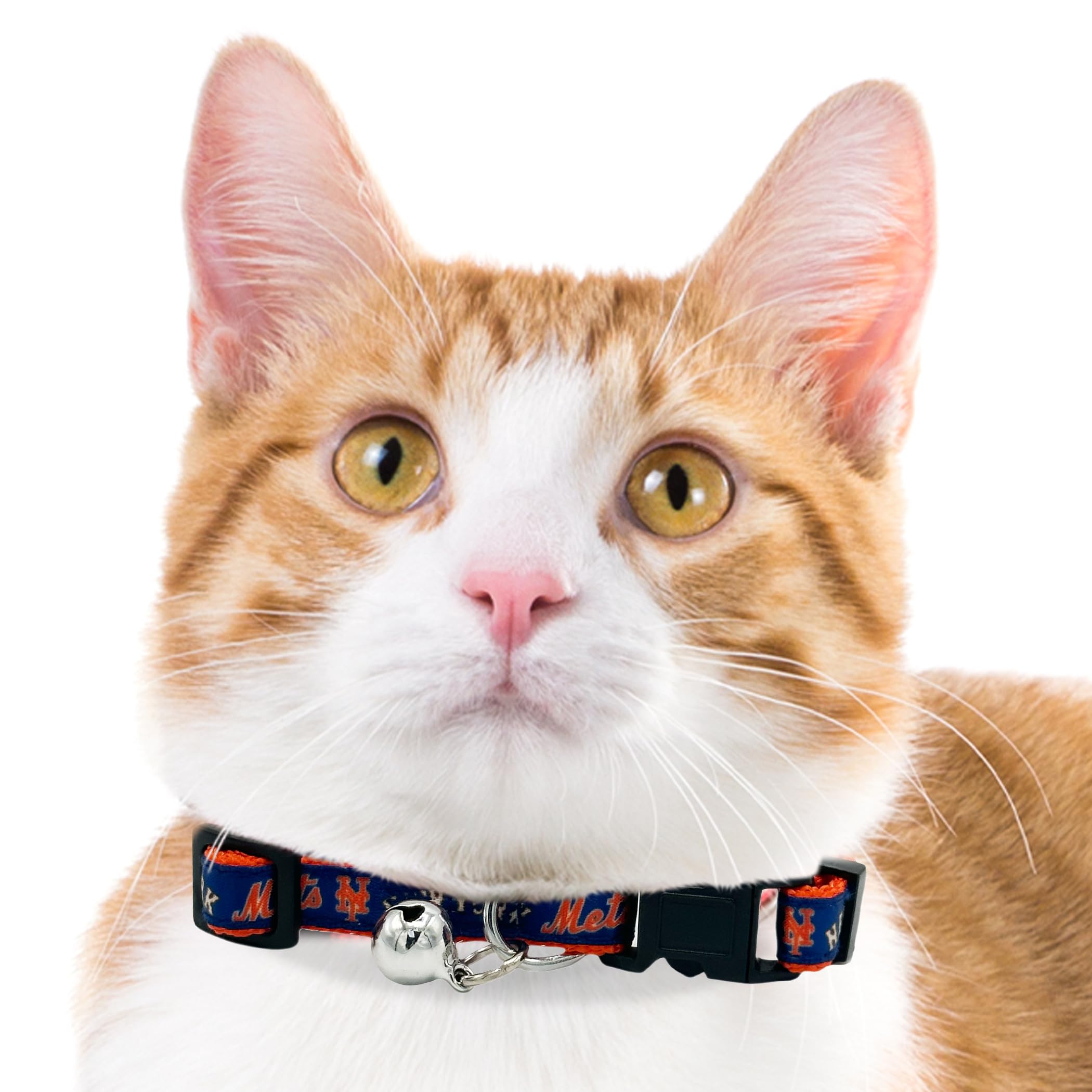 Pets First Mlb Cat Collar New York Mets Satin Cat Collar Baseball Team Collar For Dogs & Cats. A Shiny & Colorful Cat Collar Wit