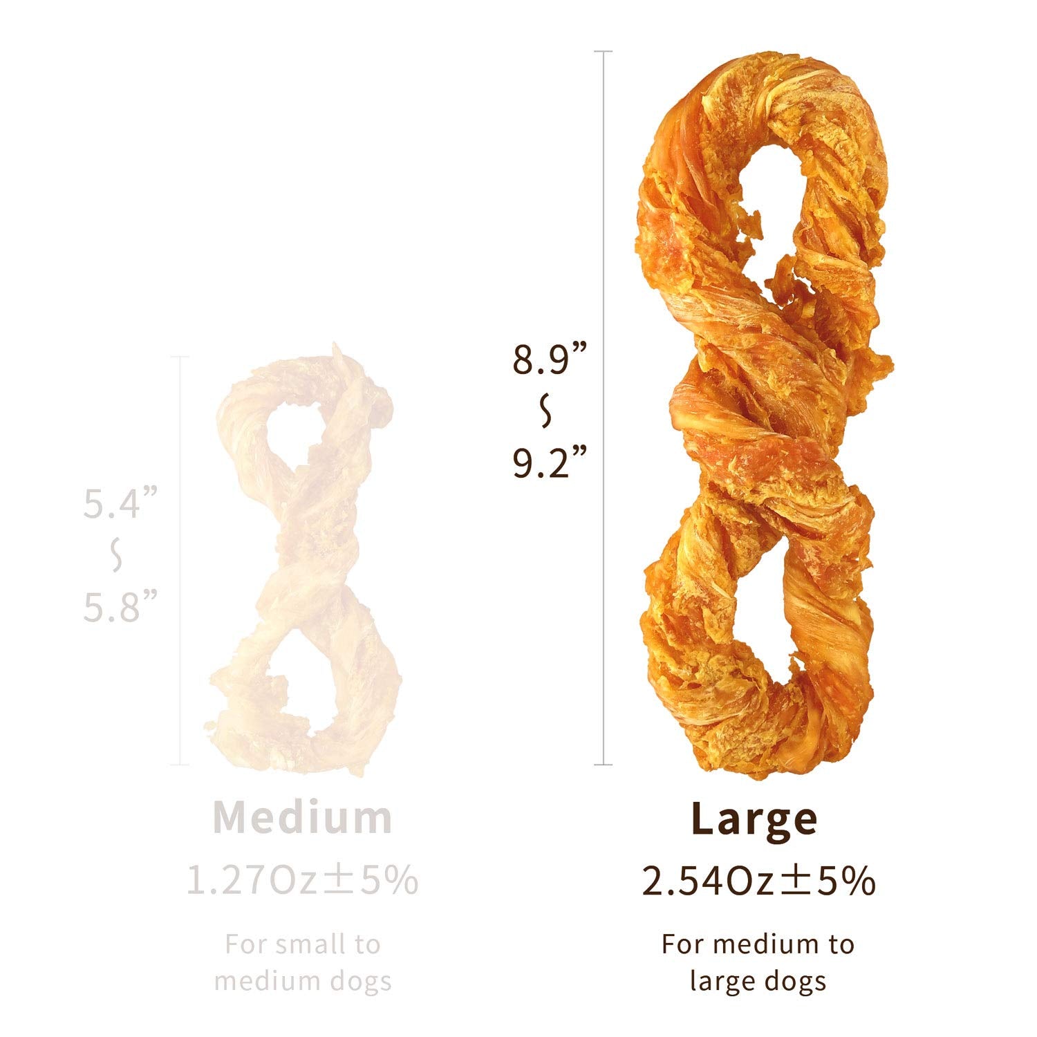 AFreschi Turkey Tendons for Dogs, USA-Sourced, Healthy Dog Treats, Rawhide-Free Puppy Chews, Long Lasting, All Natural, Hypoalle