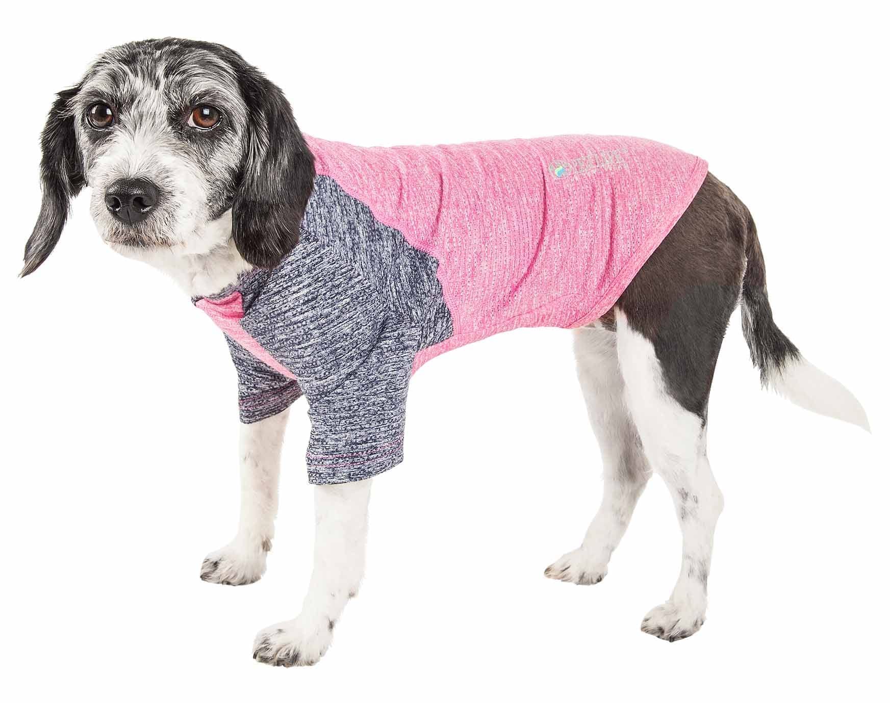Pet Life A Active Hybreed 4-Way Stretch Two-Toned Performance Dog T-Shirt