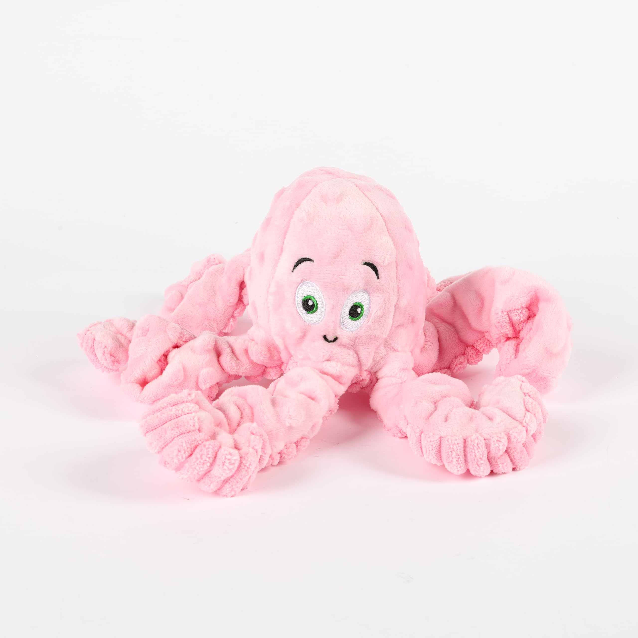 Wishstore Dog Squeaky Toys Octopus -Tough Plush For Large Medium & Small Dog Toys (Pink)