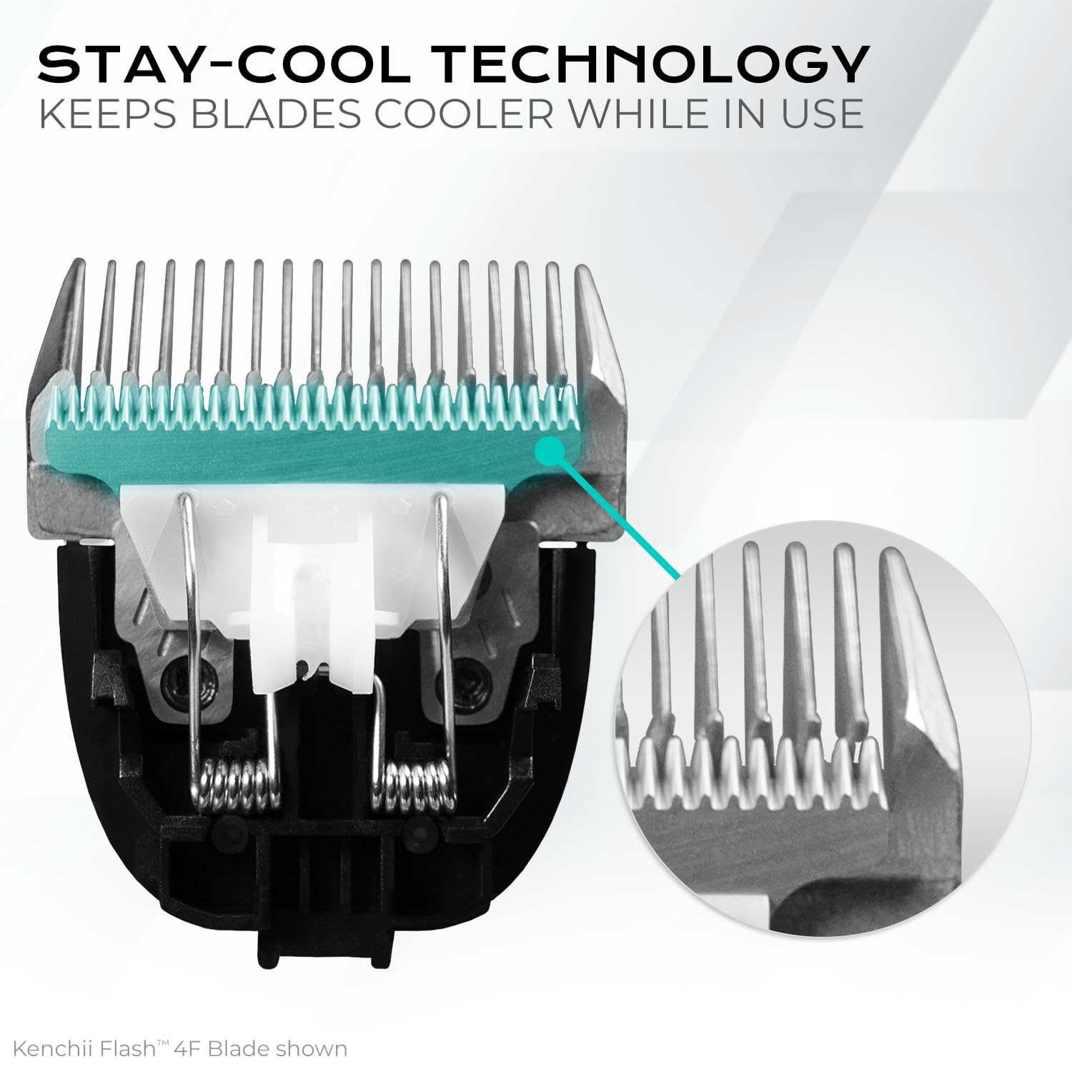 Kenchii Flash Clipper Blade (3F,12Mm) Only Compatible With Flash Clipper, Black & White