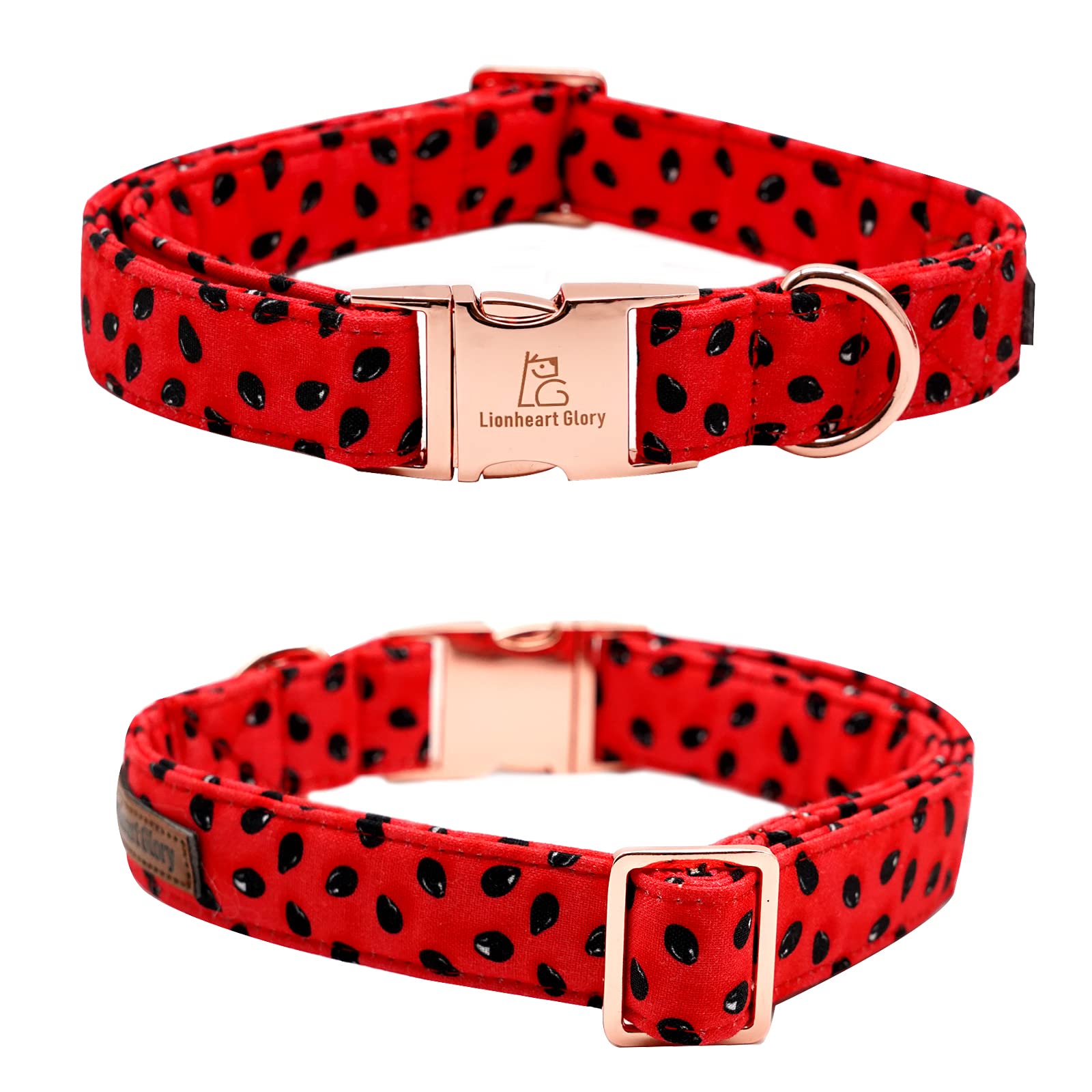 Lionheart Glory Dog Collar, Watermelon Dog Collar With Bow, Summer Dog Bowtie Collar Cute Pet Collar Gift For X-Small Puppy And