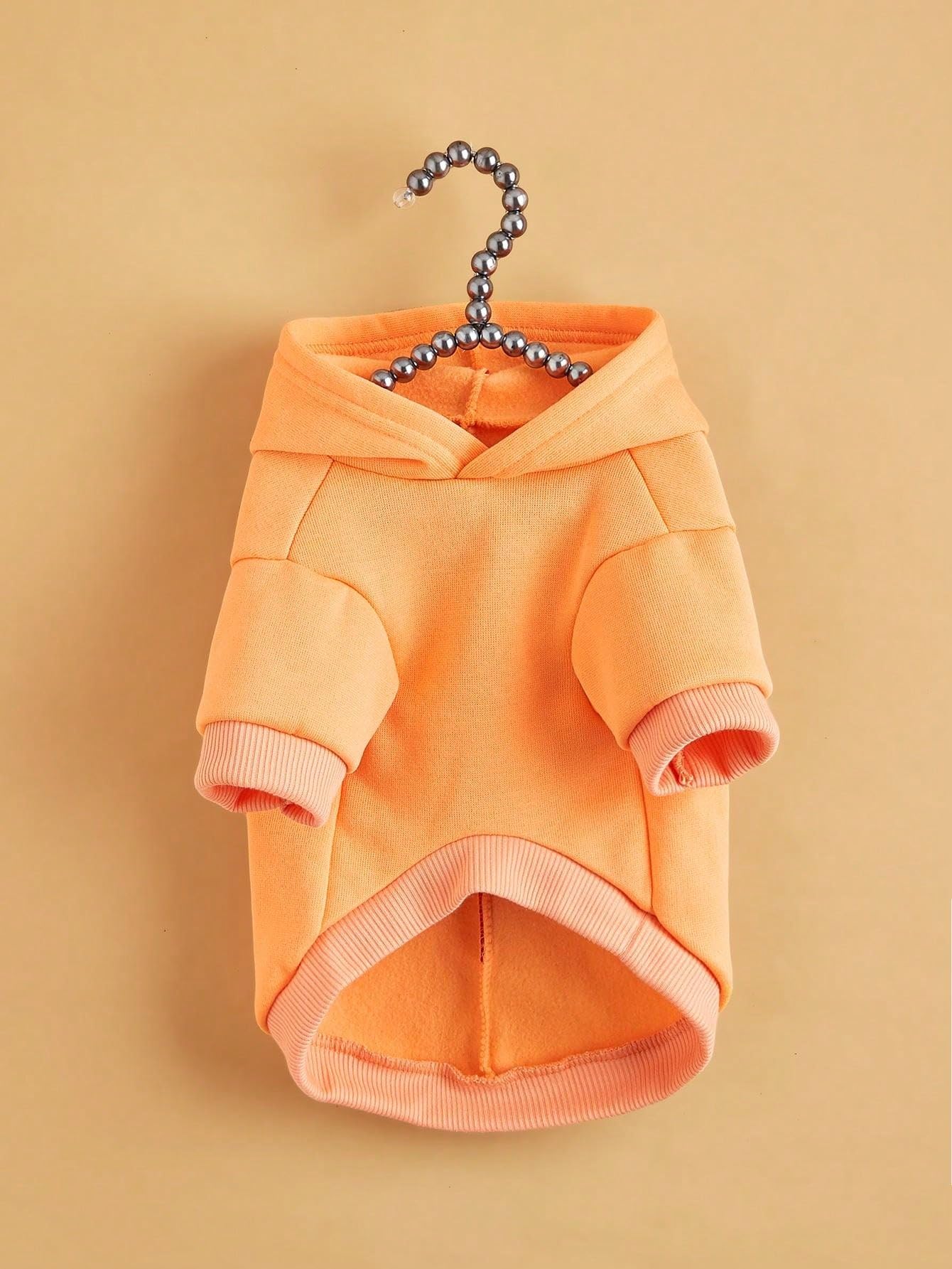 Qwinee Dinosaur Dog Hoodie Dog Warm Jacket Christmas Halloween Dog Costume Dog Clothes For Puppy Kitten Small Medium Dogs Cats Solid Orange Xxs