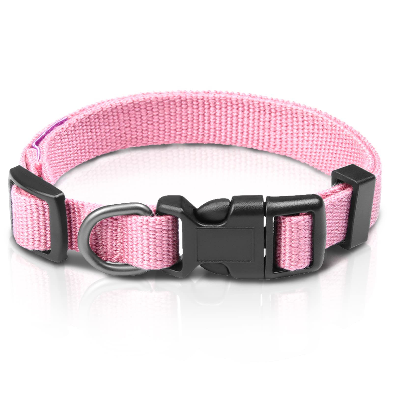 Pawhuggies Pink Dog Collar For Small Dogs, Breathable, Anti-Odor & Soft, Comfortable For Sensitive Skin Puppies, 90% Bamboo Rayo