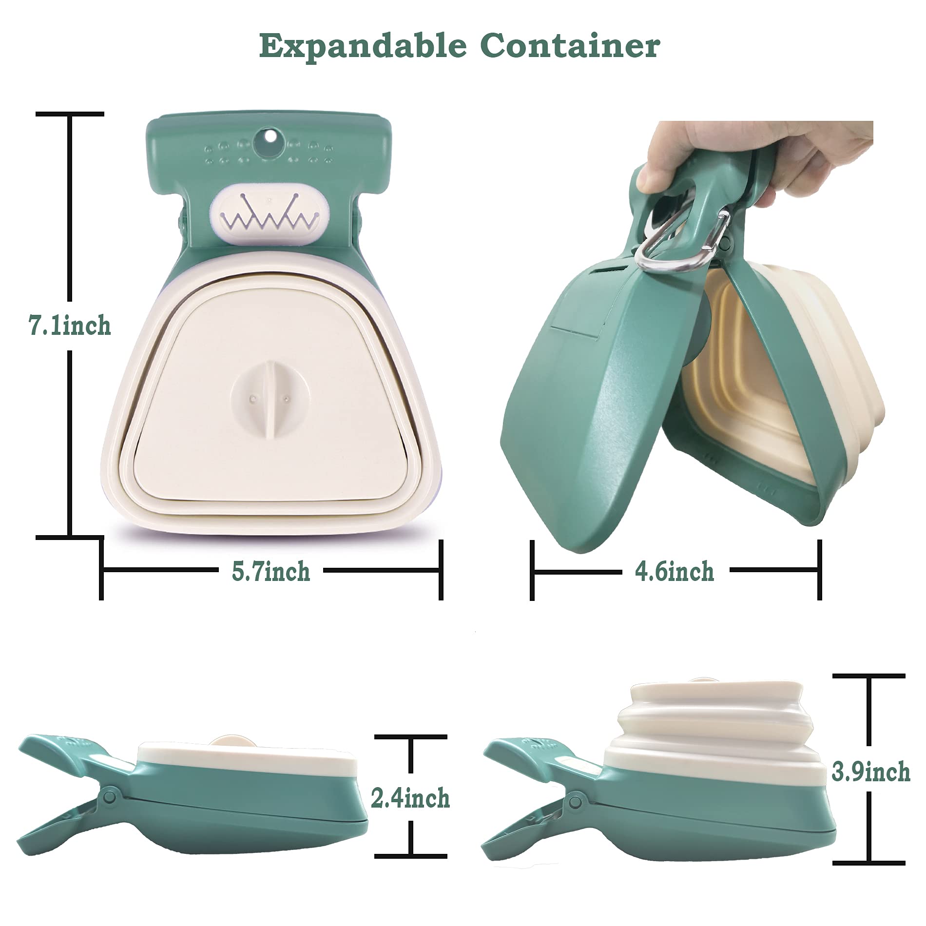 Jondarla Pooper Scooper For Dog, Large Medium Small Poop Scoop With 30Pcs Bag Attachment, Portable Dogs Waste Hands Free Outdoor