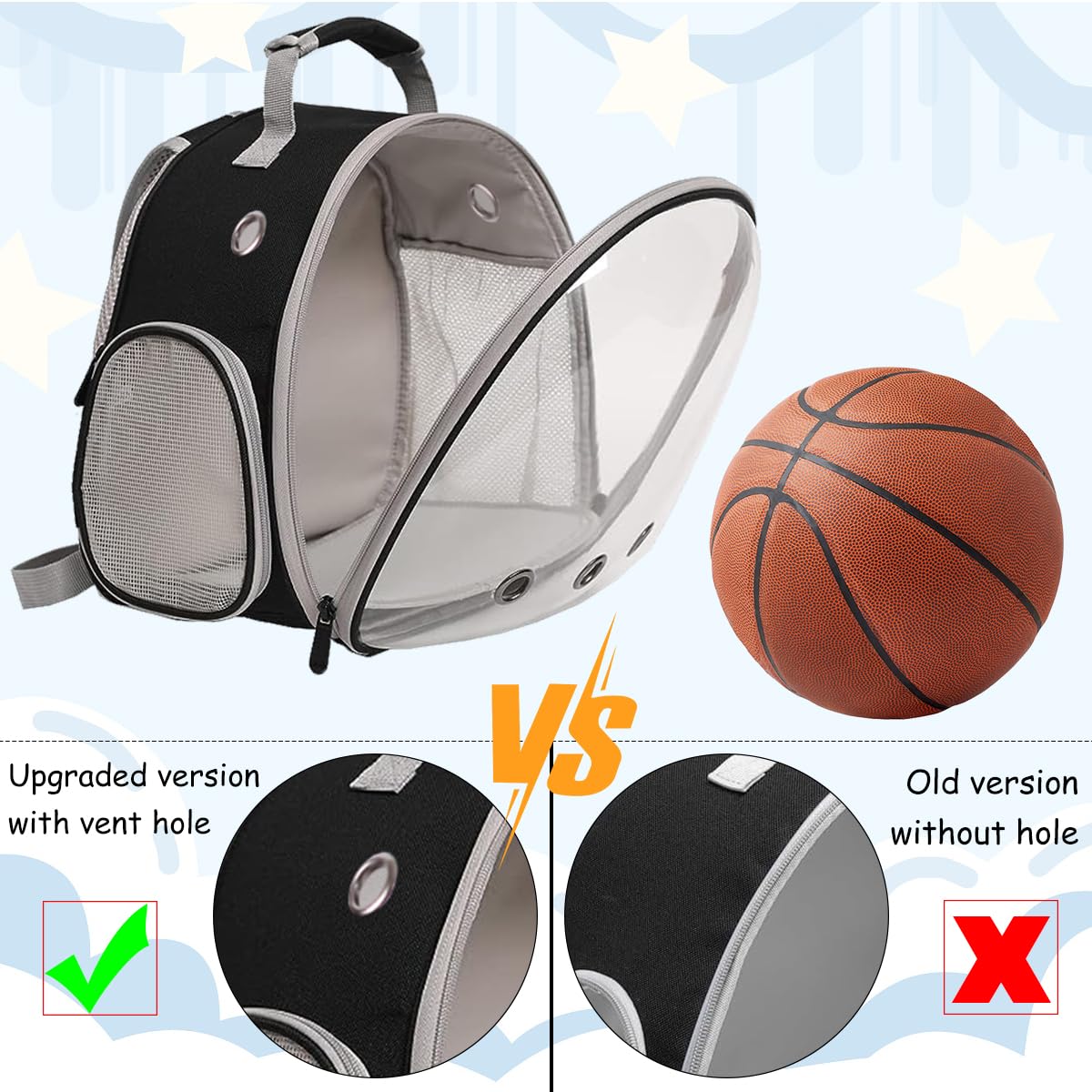 Portable Travel Small Animal Backpack Carrier Pet Backpack Guinea Pig Bird Bearded Dragon Kitten Small Dogs Turtle Rabbit Cage H