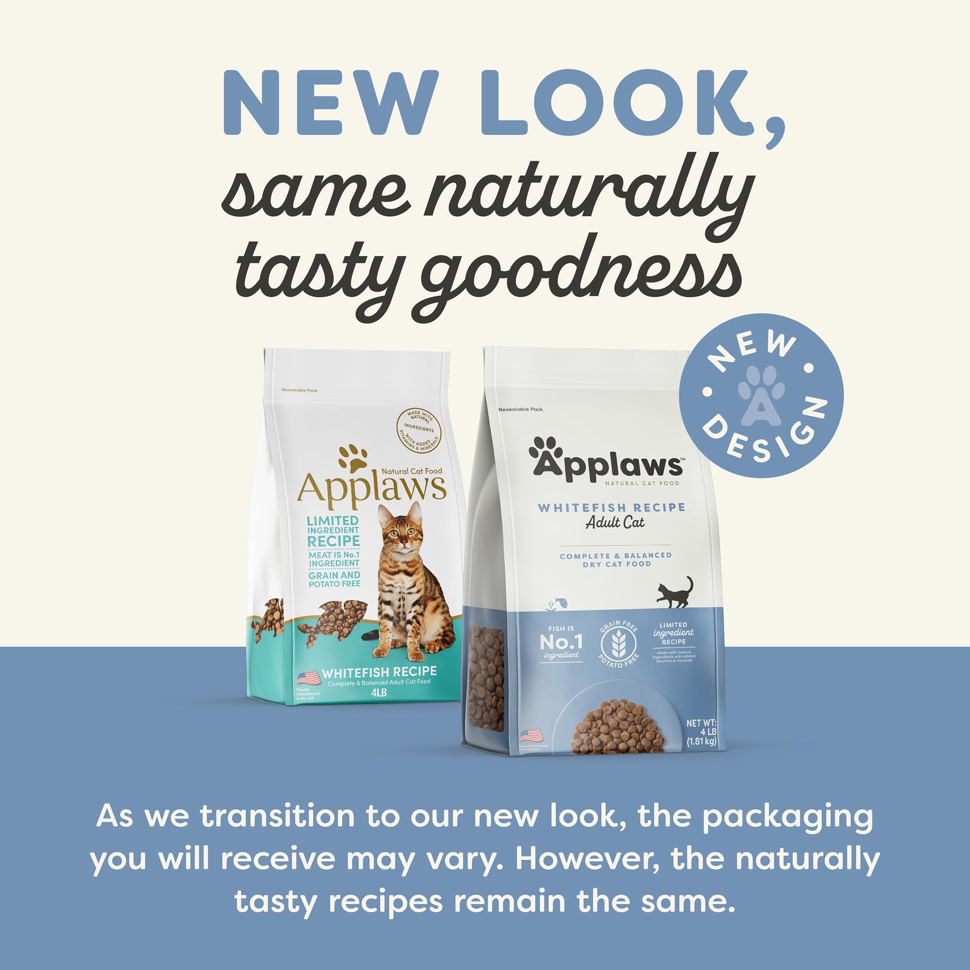 Applaws Complete Dry Cat Food, Grain-Free, Limited Ingredient with Added Vitamins & Minerals, Protein, Supports Digestion, White
