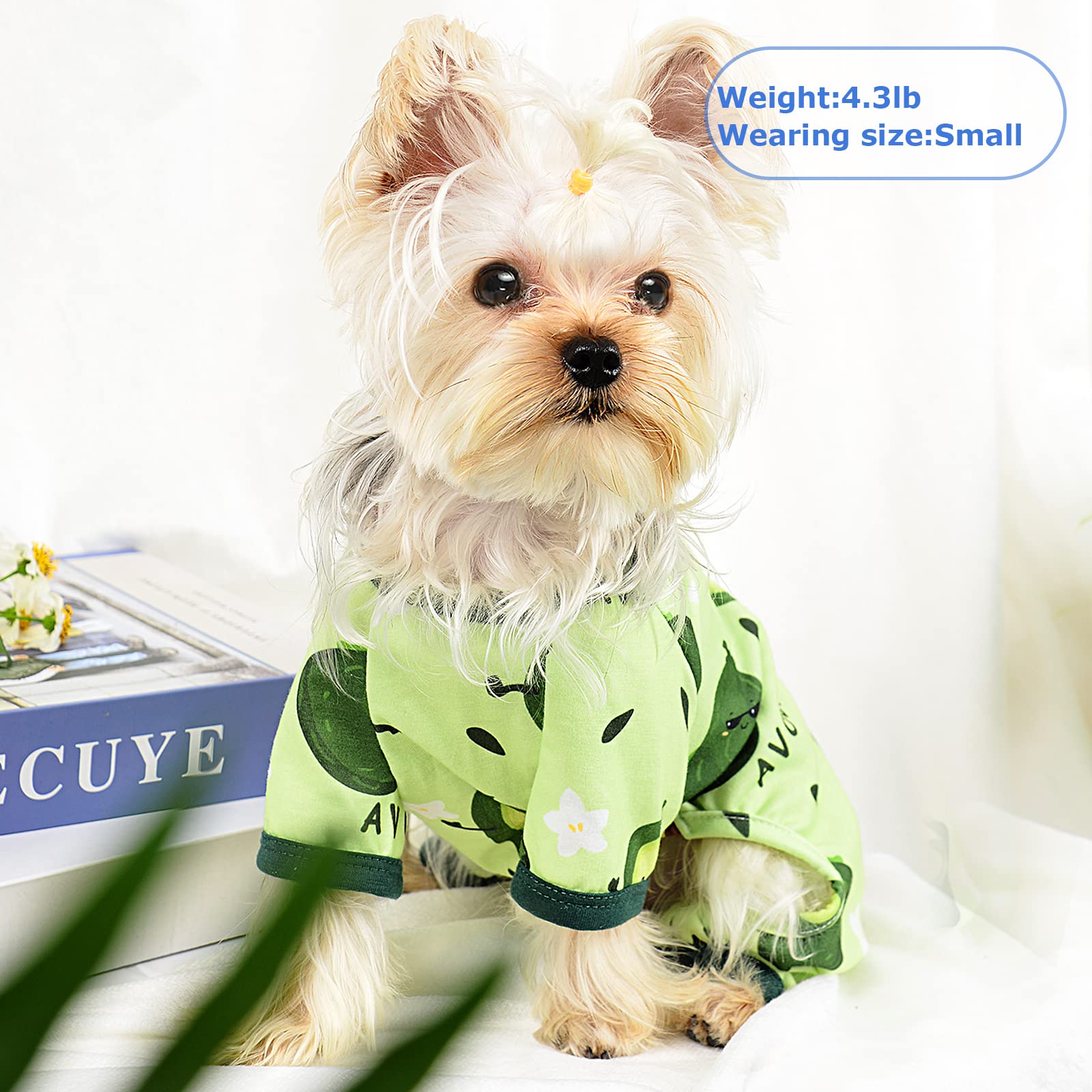 Dog Pajamas Pjs Spring Summer Dog Clothes for Small Dogs Girl - Boy - Medium Size Dogs, Cute Soft Stretchy Puppy Clothes Doggie