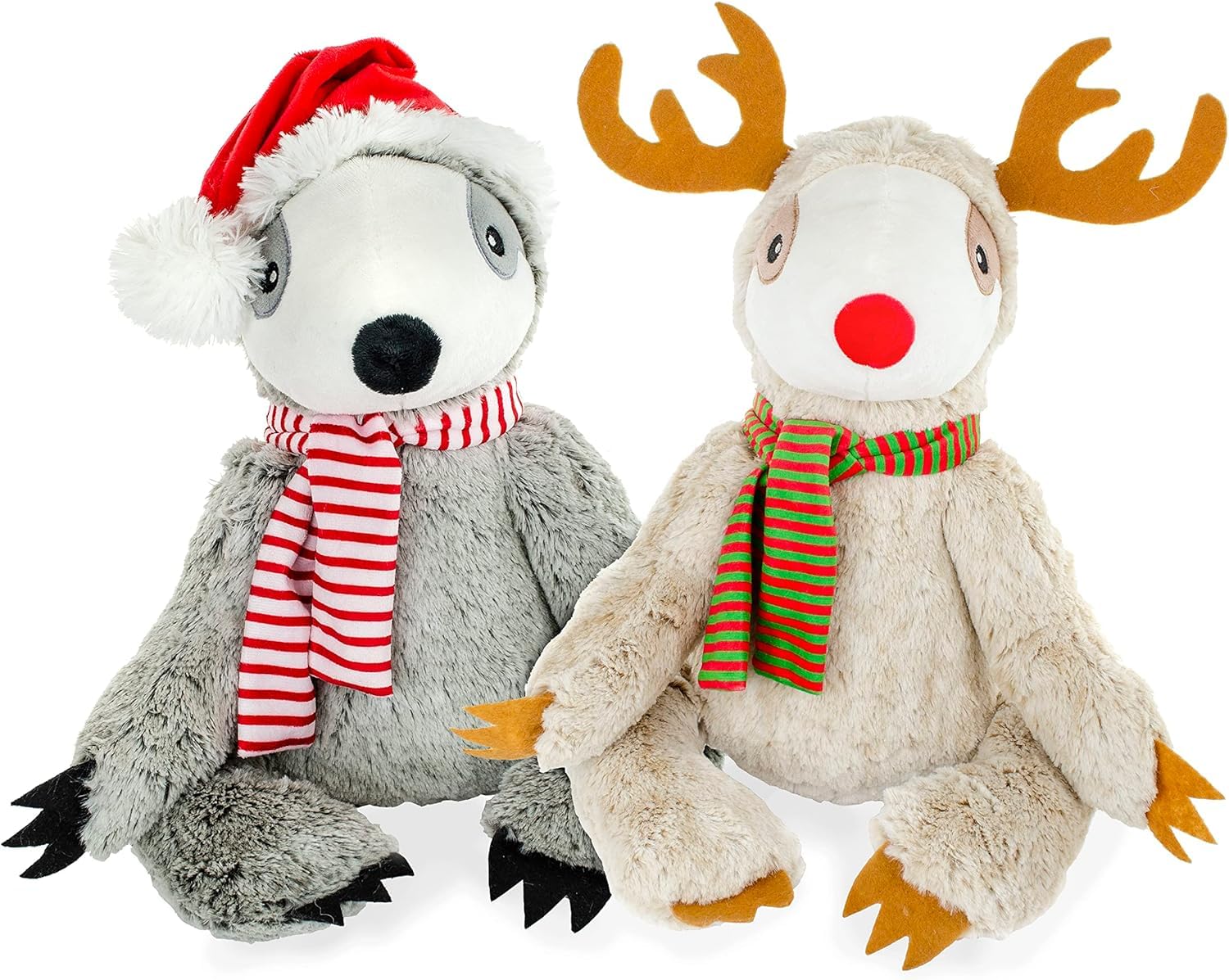 Giftable World 7'' Holiday Sloth With Honker - 2 Pack