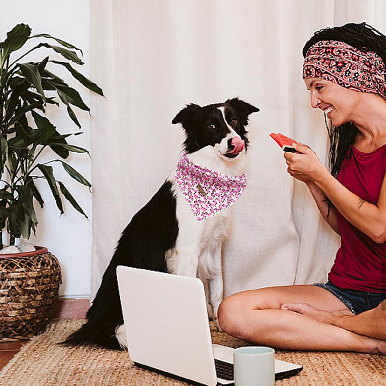 Elegant Little Tail Bandana - Washable Summer Kerchief, Dog Scarf For Small To Large Dogs