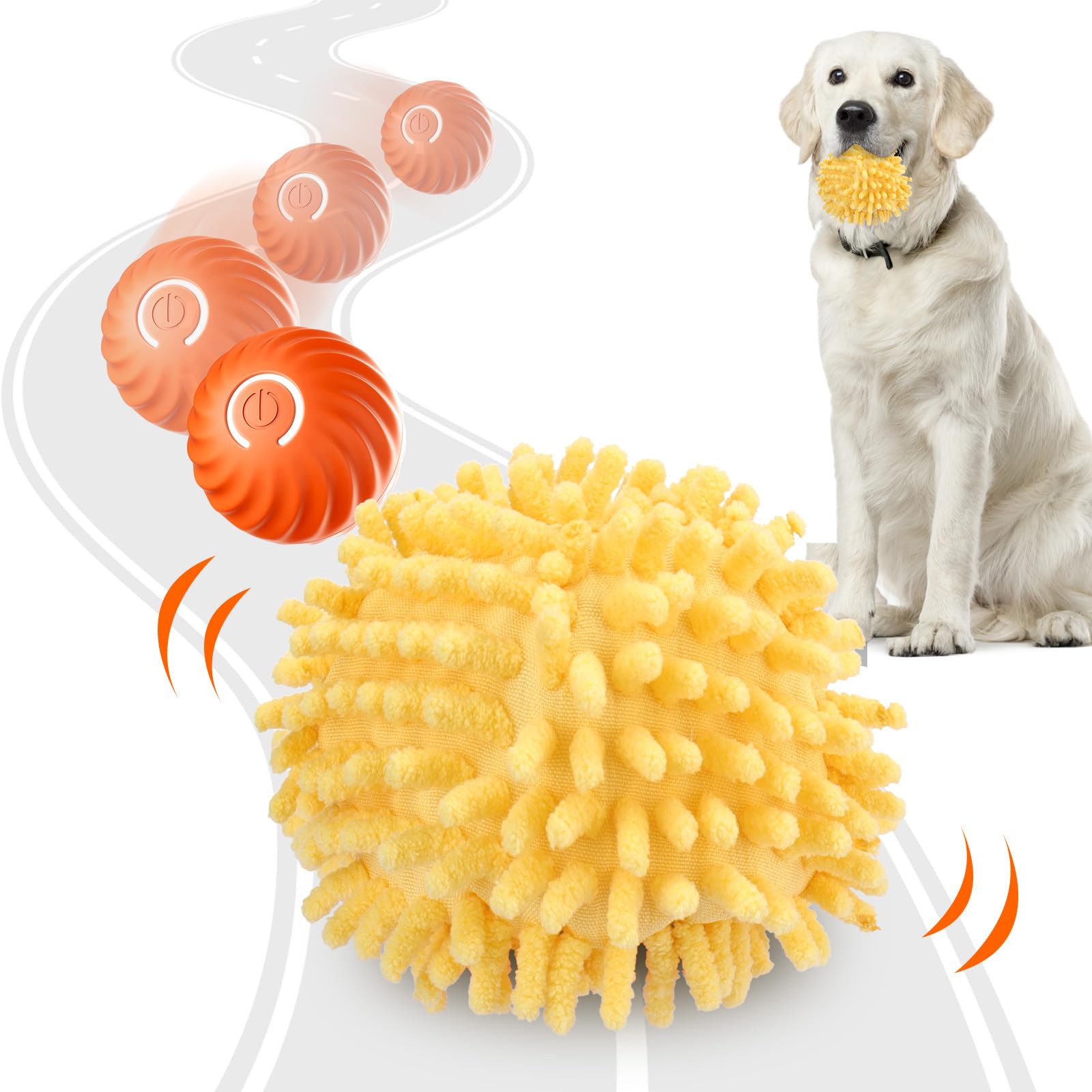 Baborui Interactive Dog Ball Small, Interactive Puppy Toys To Keep Them Busy, Electric Rolling Ball Enrichment Toys For Small/Me