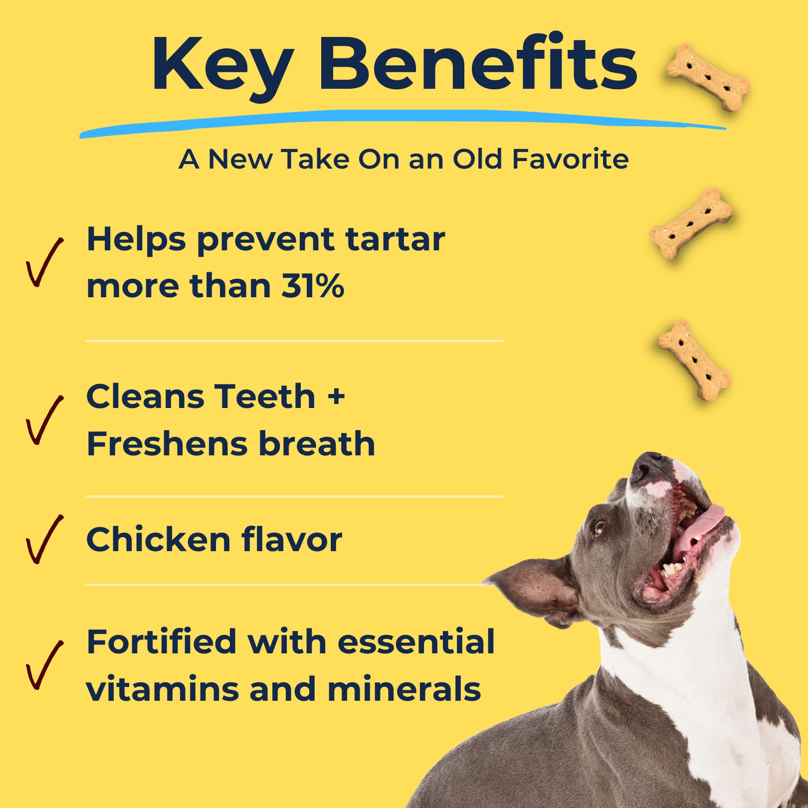 Tartar Shield Dental Dog Biscuits | Safe Daily Treats | Cookie Cleans Teeth & Gums Fresh Breath Natural Oral Health Support | Ta