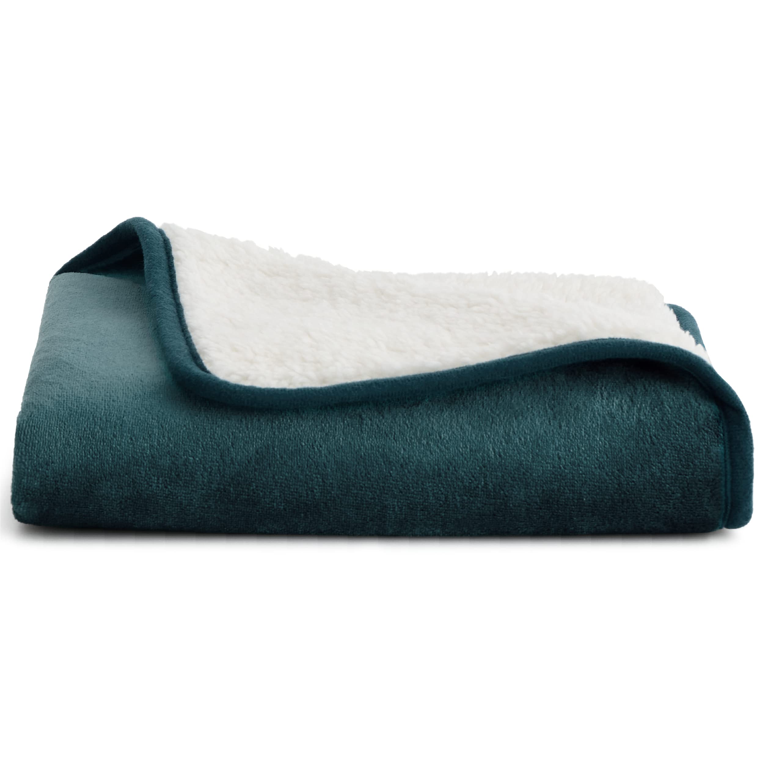 Bedsure Cat Blanket For Indoor Cats - Waterproof Calming Cat Blankets For Kitten, Sherpa Fleece Pet Blanket, Soft Plush Reversible Throw Furniture Protector, 35'X25', Green