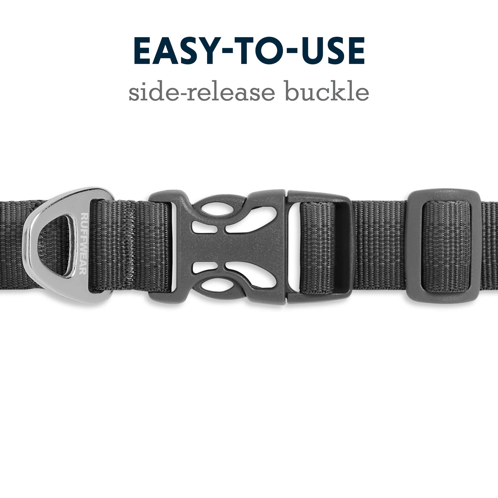 Ruffwear, Front Range Dog Collar, Durable And Comfortable Collar For Everyday Use, Twilight Grey, 14'-20'