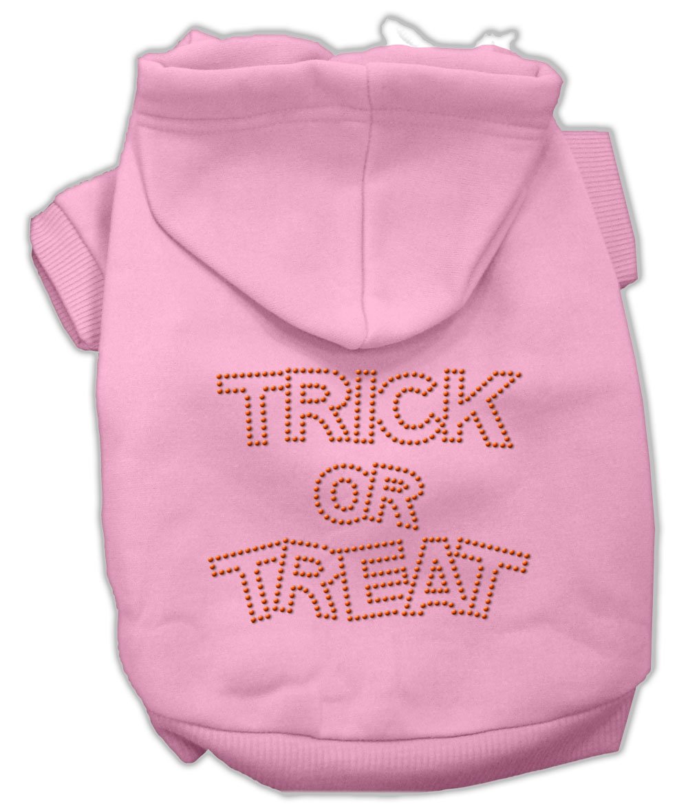 Mirage Pet Products 20-Inch Trick or Treat Rhinestone Hoodies, 3X-Large, Pink