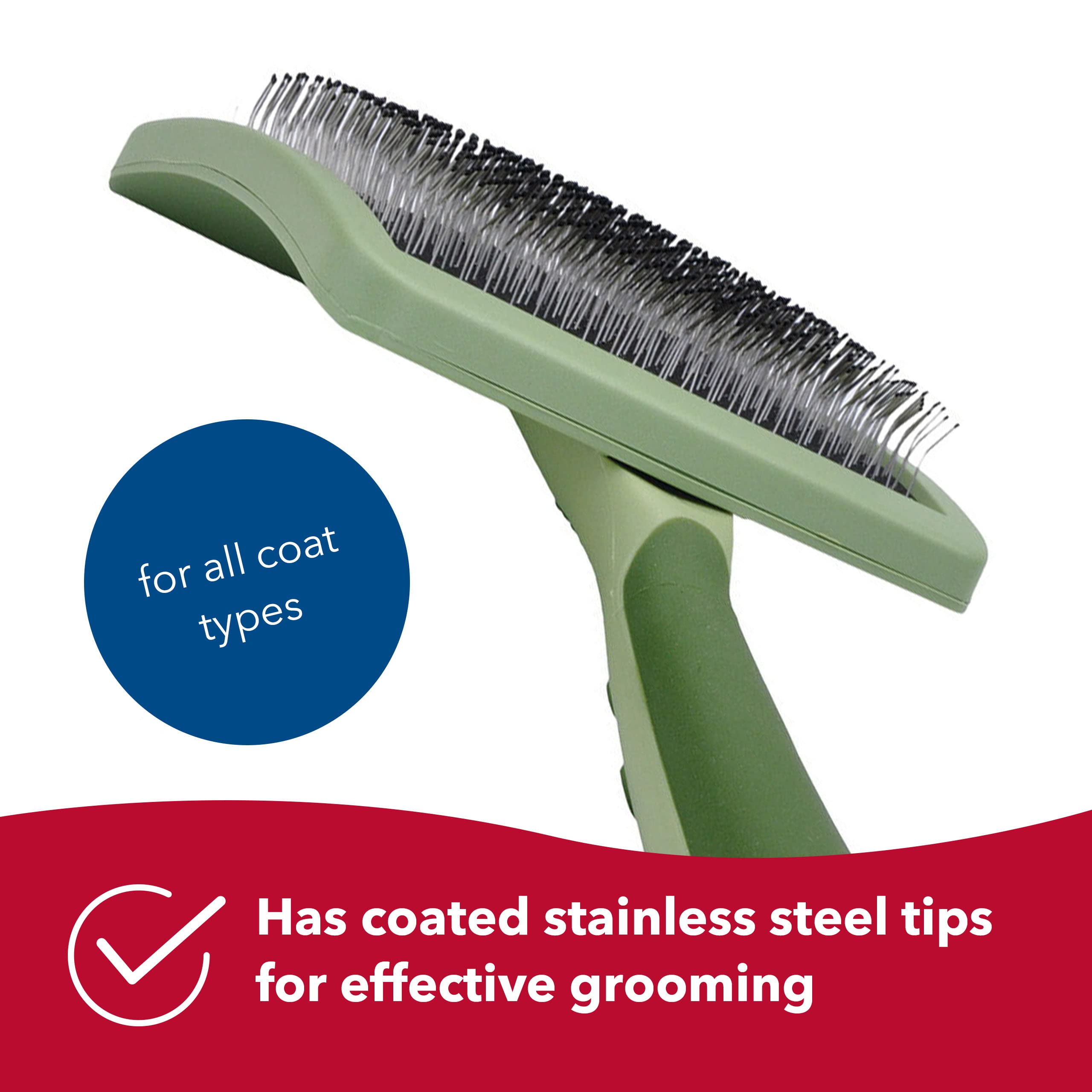 Coastal Pet Safari Curved Firm Slicker Dog Brush - Dog Deshedding Brush - Prevents Mats And Tangled Hair - For Dogs With Short Or Long Hair - One Size - 6.5' X 3.06'