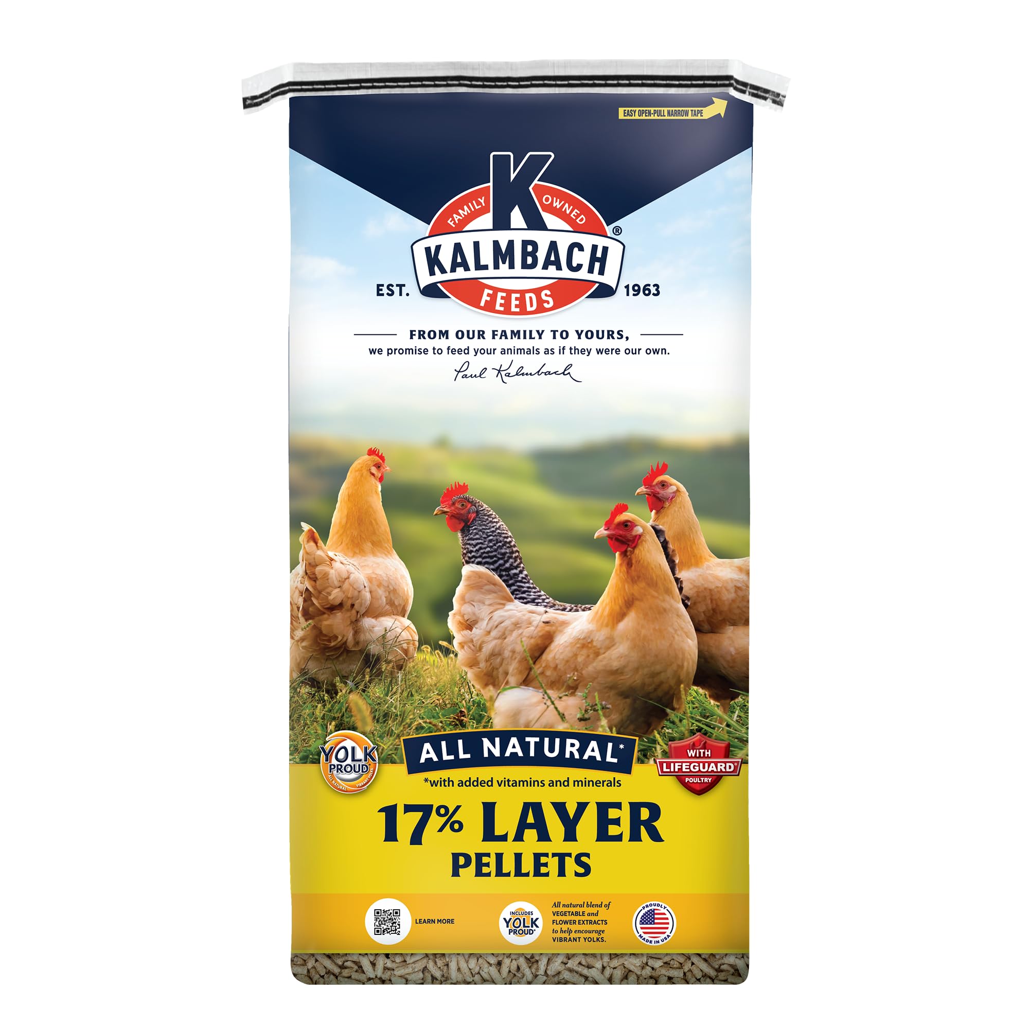 Kalmbach Feeds All Natural Layer Pellet, 50 Lb