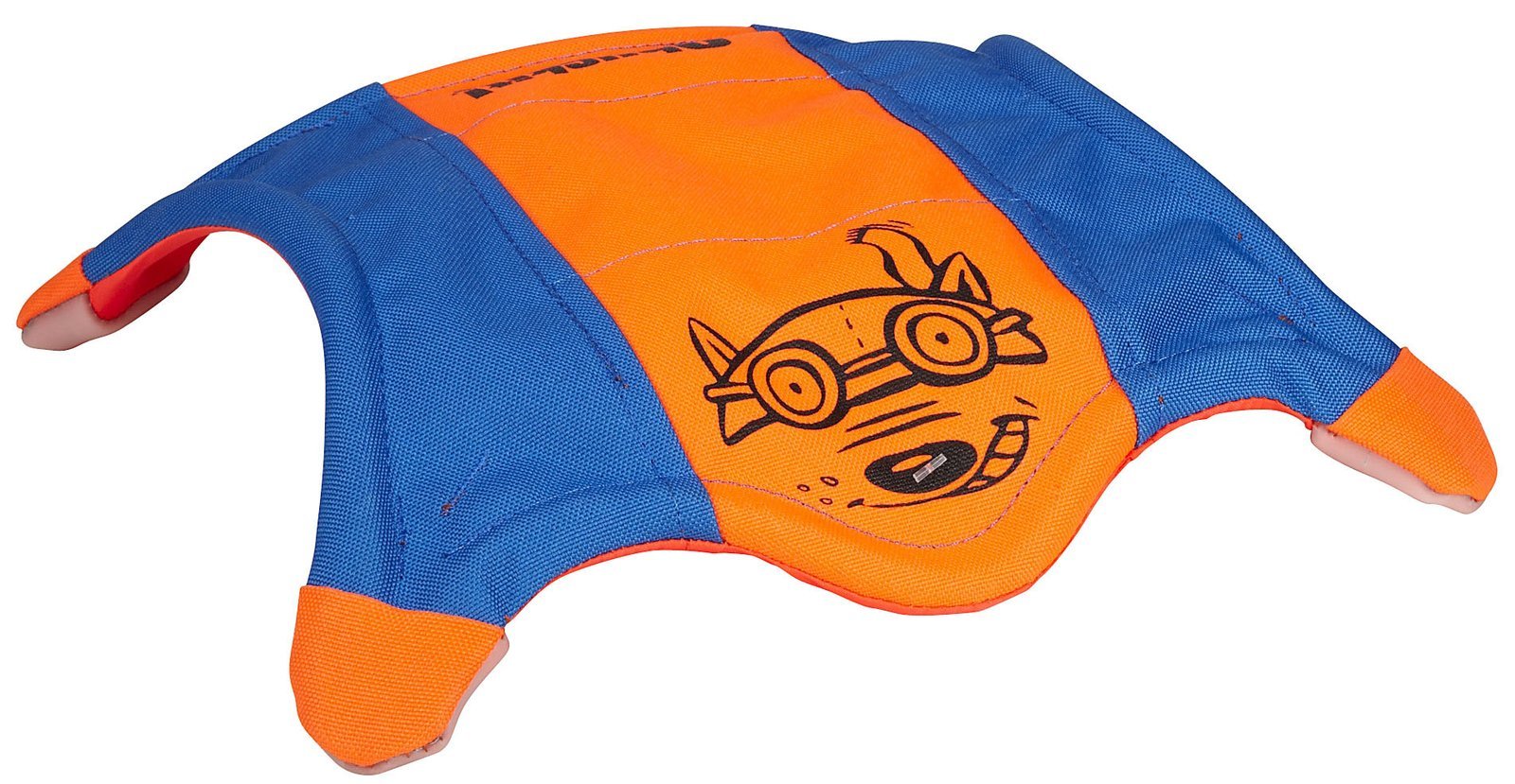 Chuckit Flying Squirrel Fetch Dog Toy, Size Large (11'' Diameter), Orange & Blue, For Large Dog Breeds