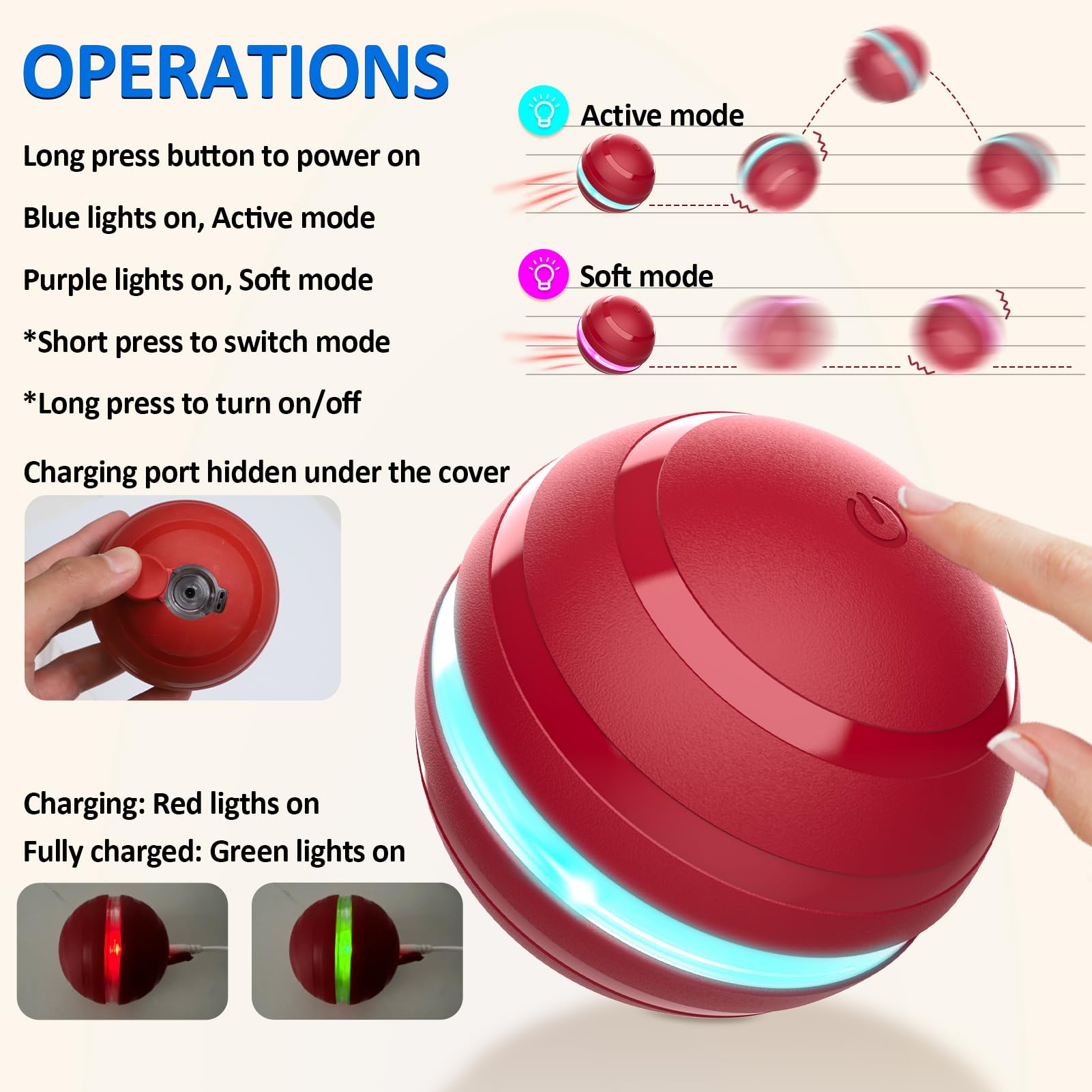 Bentopal Interactive Dog Toys With Motion Activated, Keep Dogs Busy