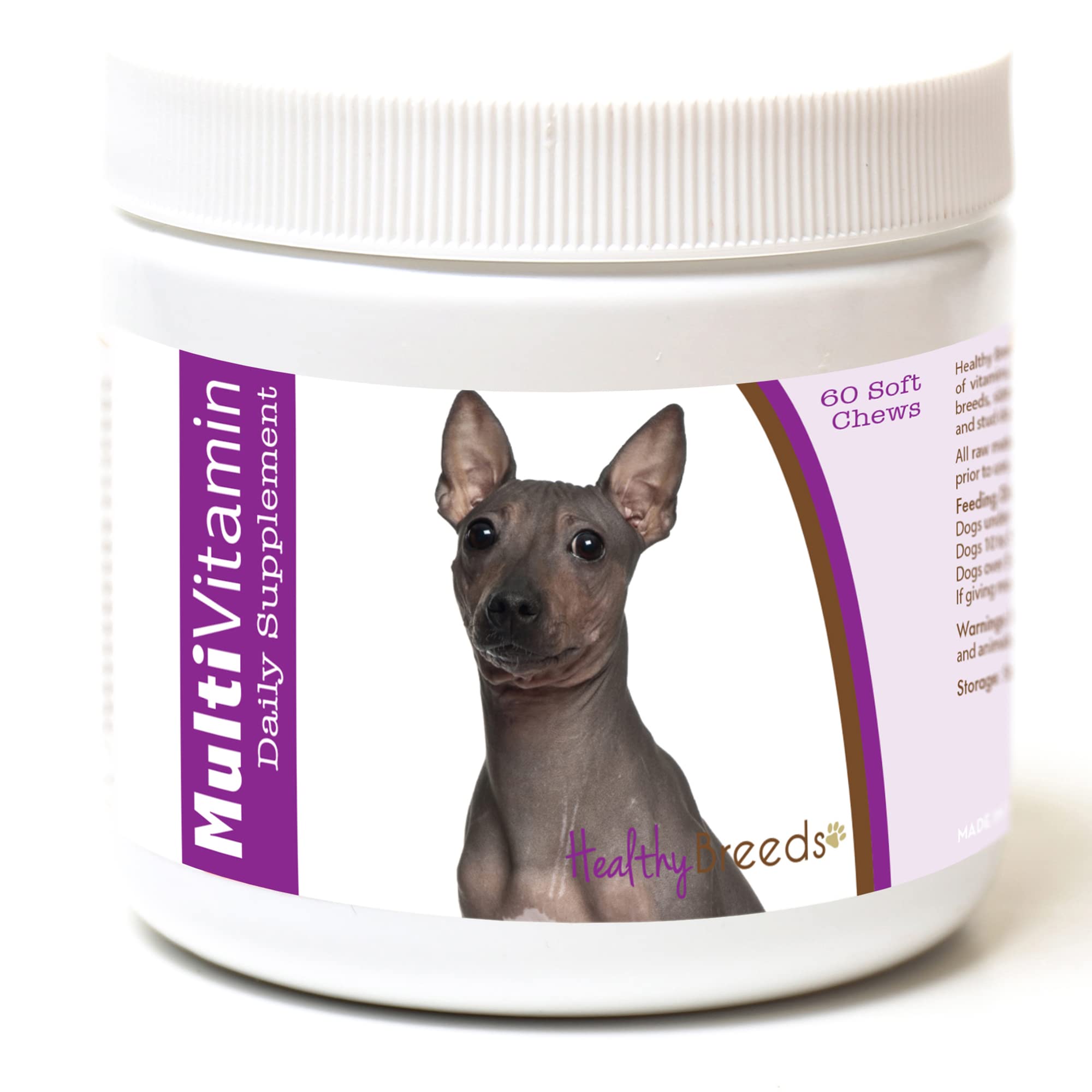 Healthy Breeds American Hairless Terrier Multi-Vitamin Soft Chews 60 Count