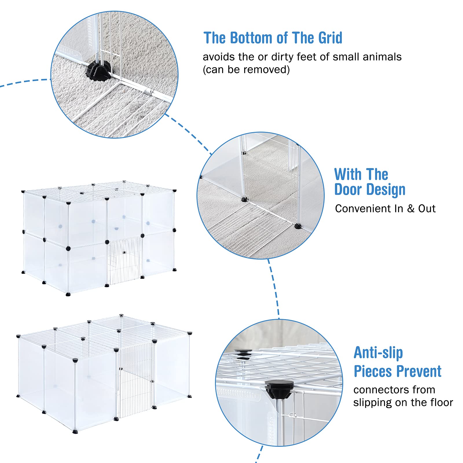 Brian & Dany Pet Playpen Indoor, Small Animal For Kitten Playpen, Guinea Pig Hedgehog Cages, Play Pen For Hamster Rabbit Bunny C