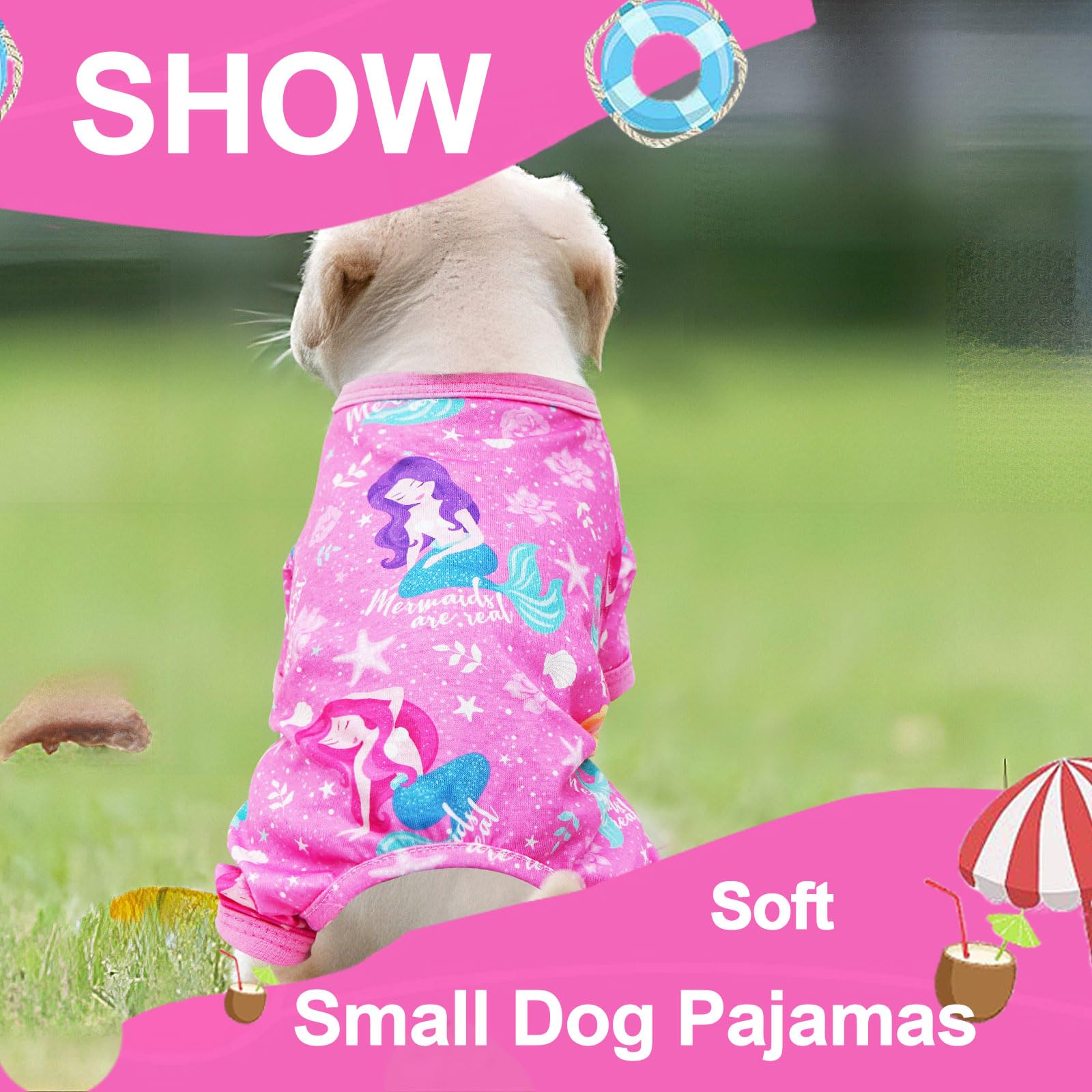 Dog Clothes For Small Medium Dogs Summer Cute Dog Pajamas Boy Girl Dog Pjs Soft Stretchy Doggie Puppy Clothes Cat Pet Jammies Ou