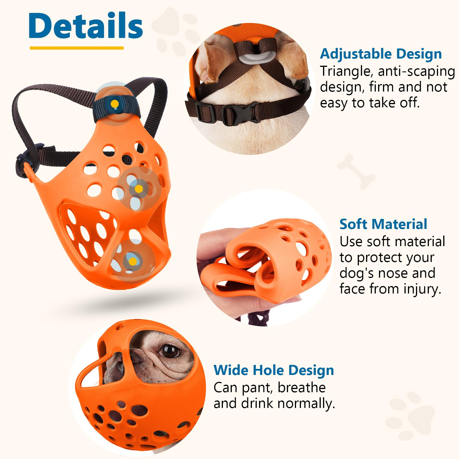 Short Snout Dog Muzzle, Soft Silicone Flat Faced Muzzle For French Bulldog Shih Tzu And Pug For Biting Chewing Licking And Grooming, Allows Panting