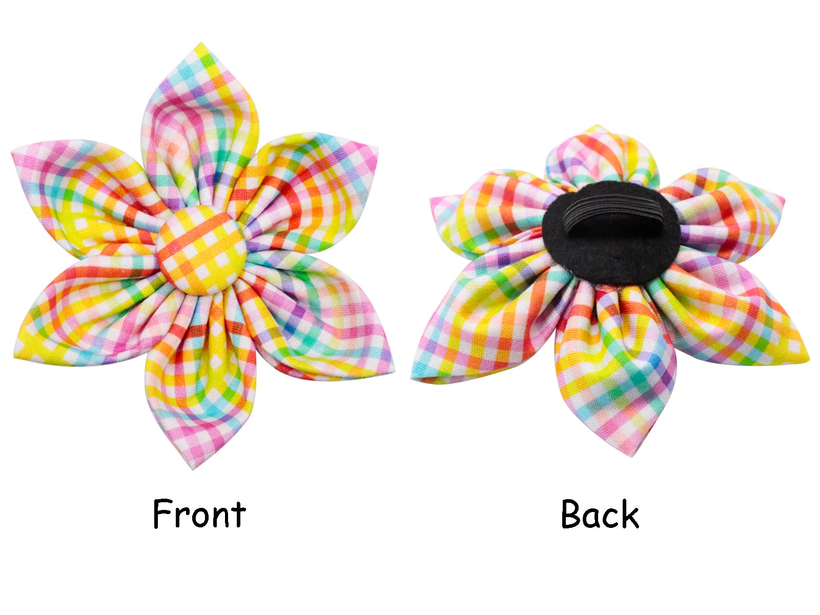Lionet Paws Easter Dog Collar With Flower - Colorful Cute Cotton Flower Dog Cat Collar With Metal Buckle For Puppy Girl Gift, Xs, Neck 8-12In