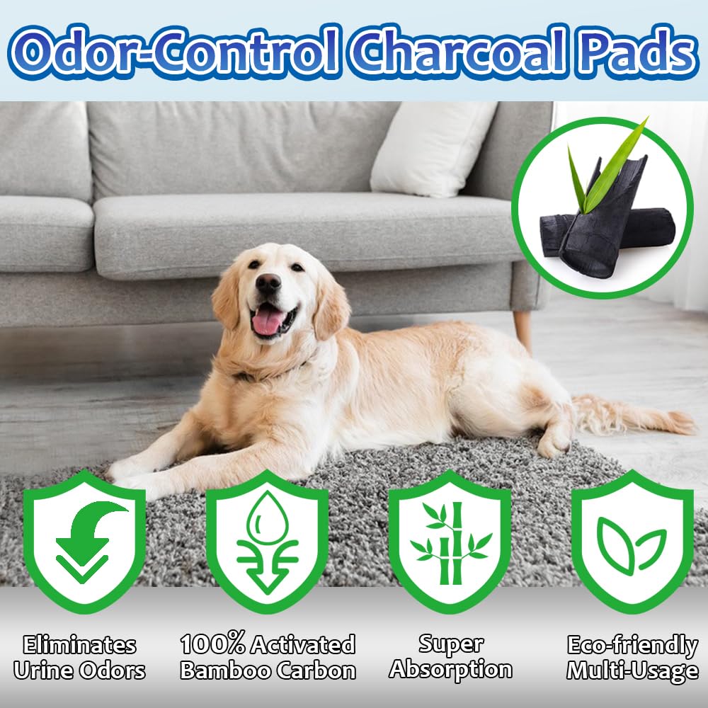 Dogcator Extra Large Charcoal Puppy Pads, 30 Count, 30"x36", Super Absorbent Disposable Underpads for Dogs, Model 3036-30, Black