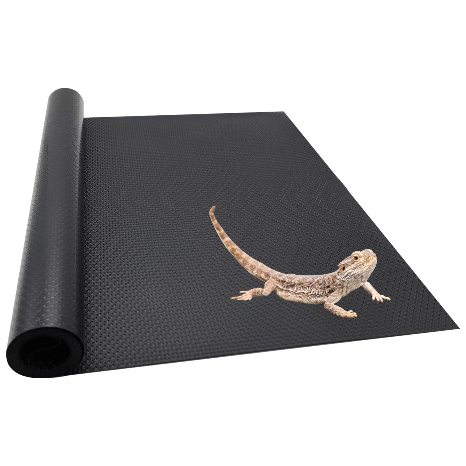 Uigidori Reptile Carpet Bedding, 17.7 x 78.7 Inches Cuttable Reptile Terrarium Substrate Liner, Bearded Dragon Tank Accessories,