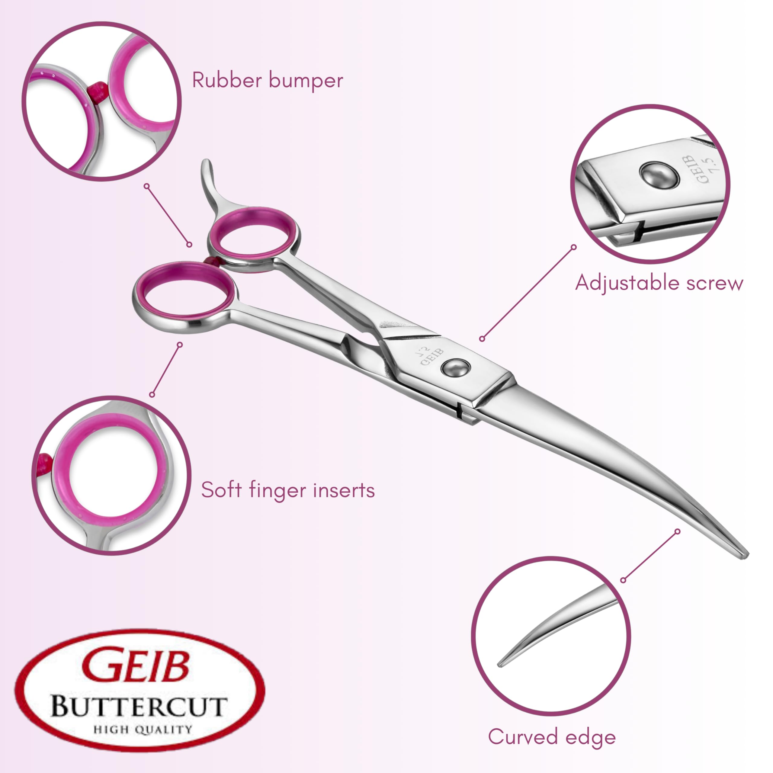 Geib Gator Shear Pet Grooming Kit, 3-Pack, Stainless Steel, Model GE8503 03