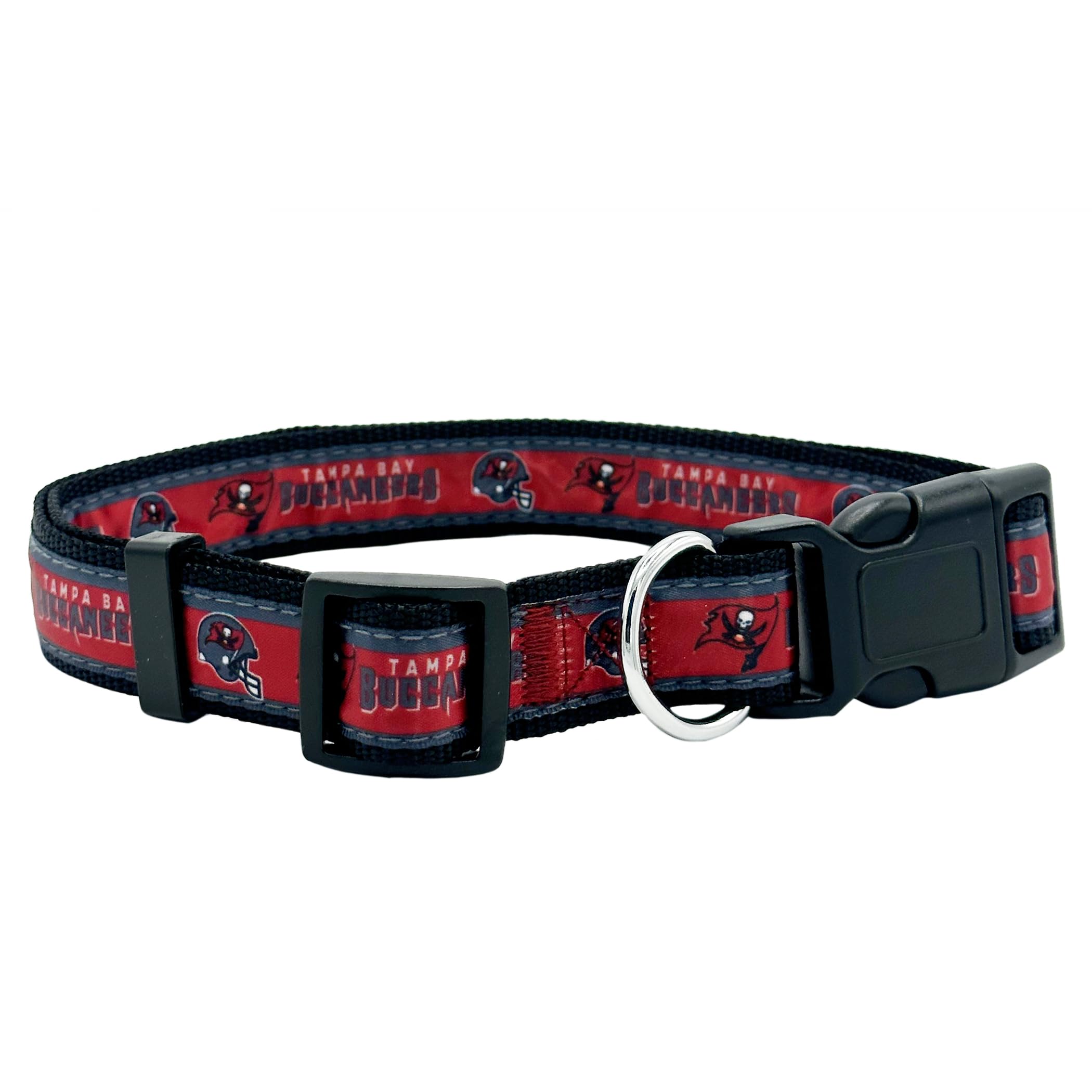 Pets First NFL Tampa Bay Buccaneers Licensed PET COLLAR, Small - Heavy-Duty, Strong, and Durable Dog Collar. Available in 31 Foo
