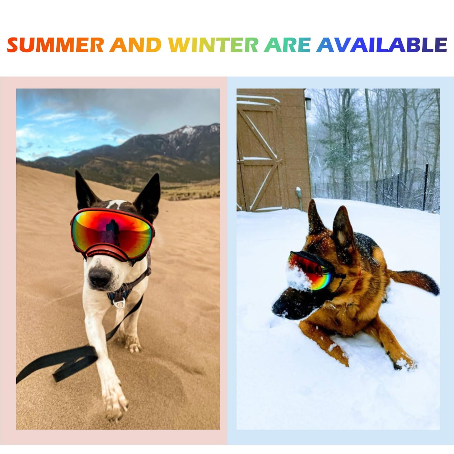 Nicerinc Pet Large Dog Sunglasses With Adjustable Strap Uv Protection, Winproof Dog Puppy Sunglasses, Suitable For Medium-Large